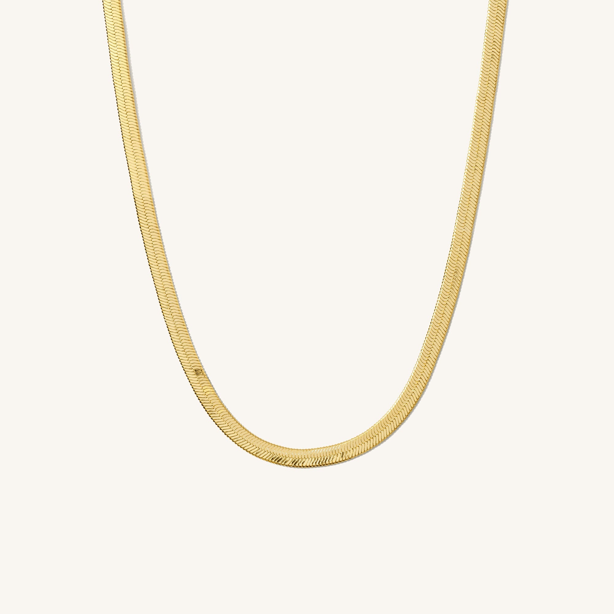 14K Gold Herringbone Necklace