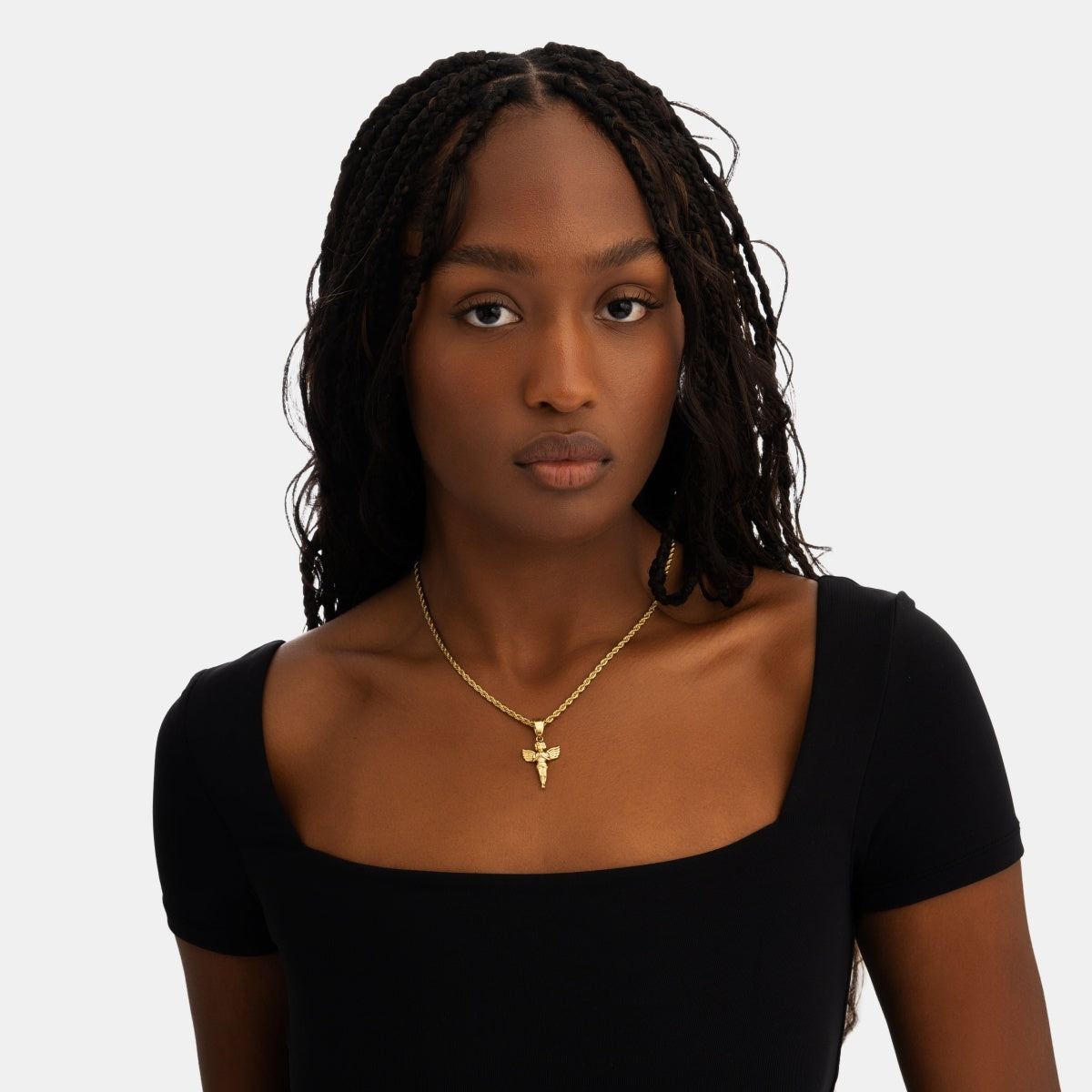 Angel Pendant Necklace – 14K Gold