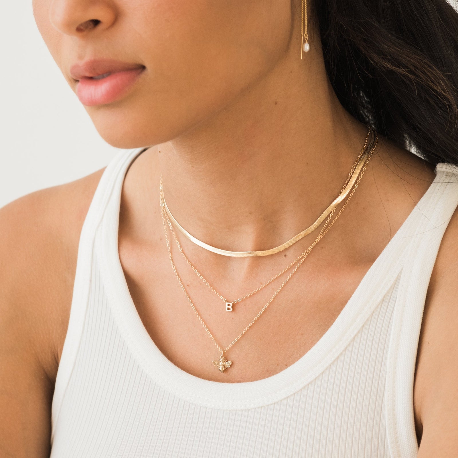 14K Gold Herringbone Necklace