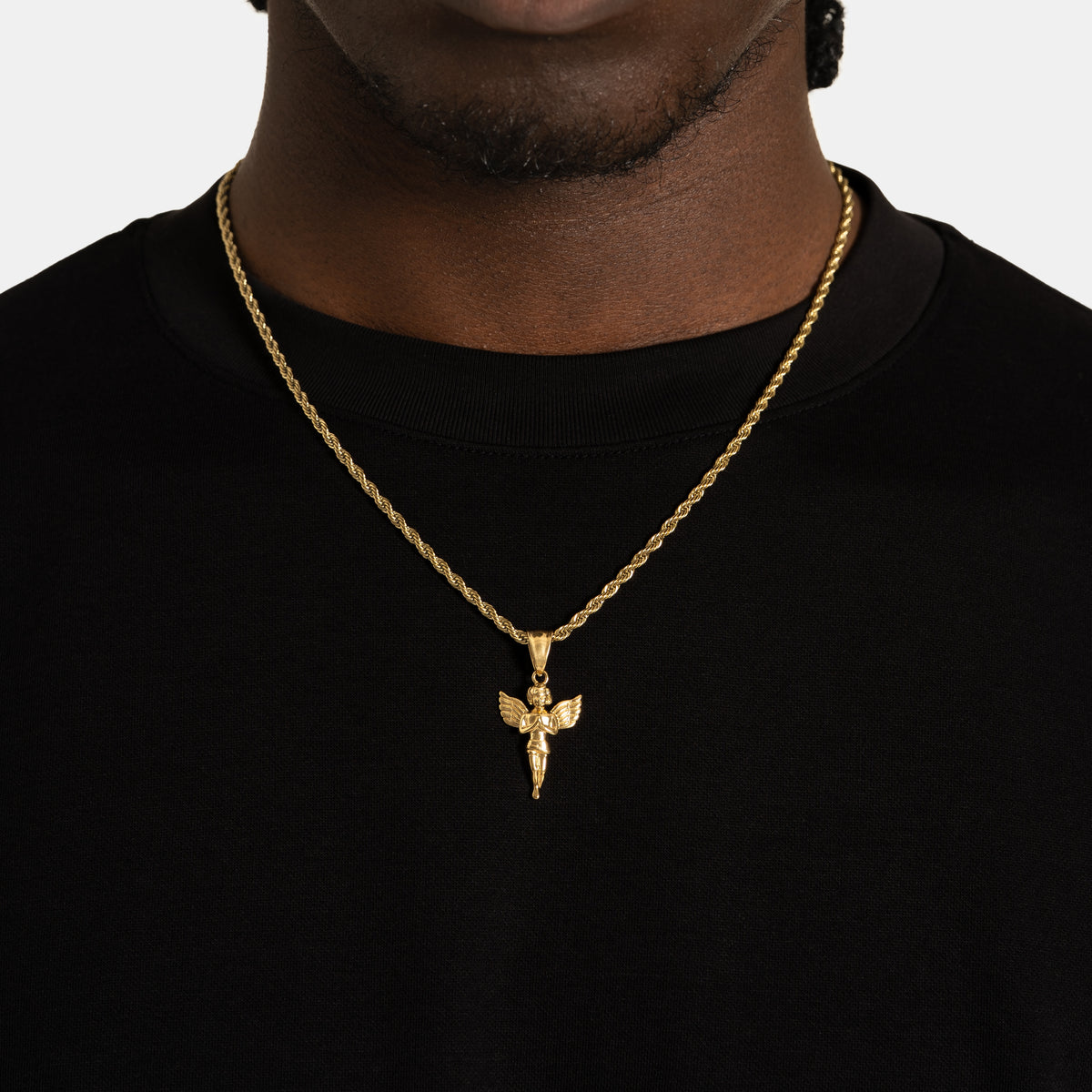 Angel Pendant Necklace – 14K Gold