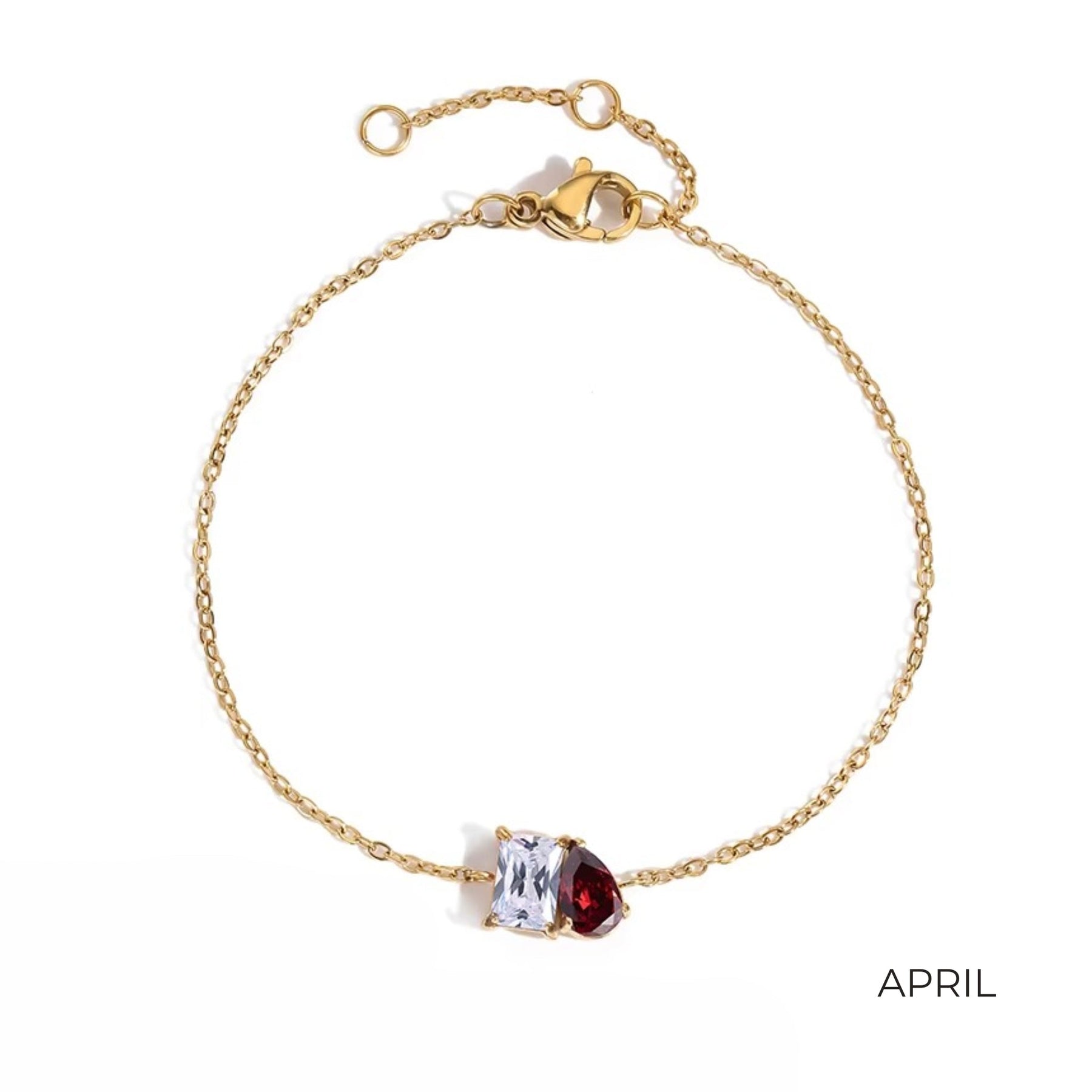 14K Gold Birthstone Bracelet