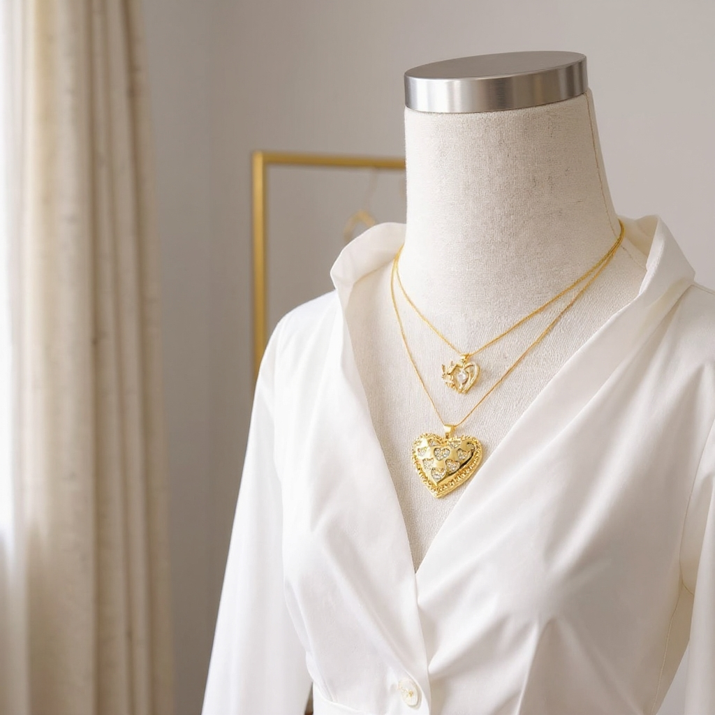 14K Gold Warm Sun Heart Necklace