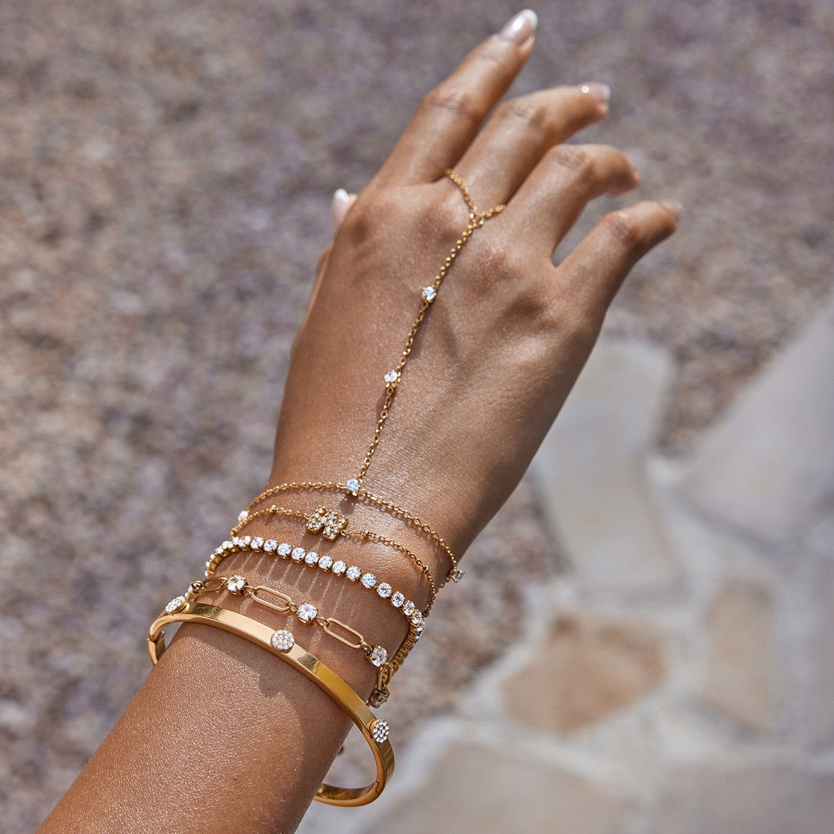 14K Gold CZ Paperclip Bracelet – Elegant &Edgy