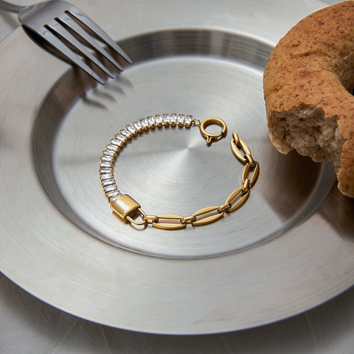 Gold Tennis Bracelet (Half)