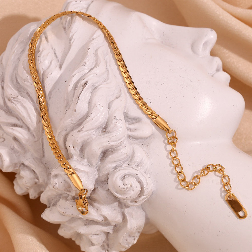 14K Gold Sleek Herringbone Bracelet