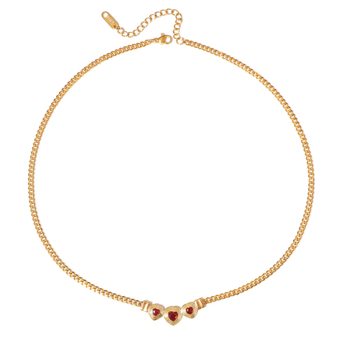 14K Gold Heart Chain Necklace