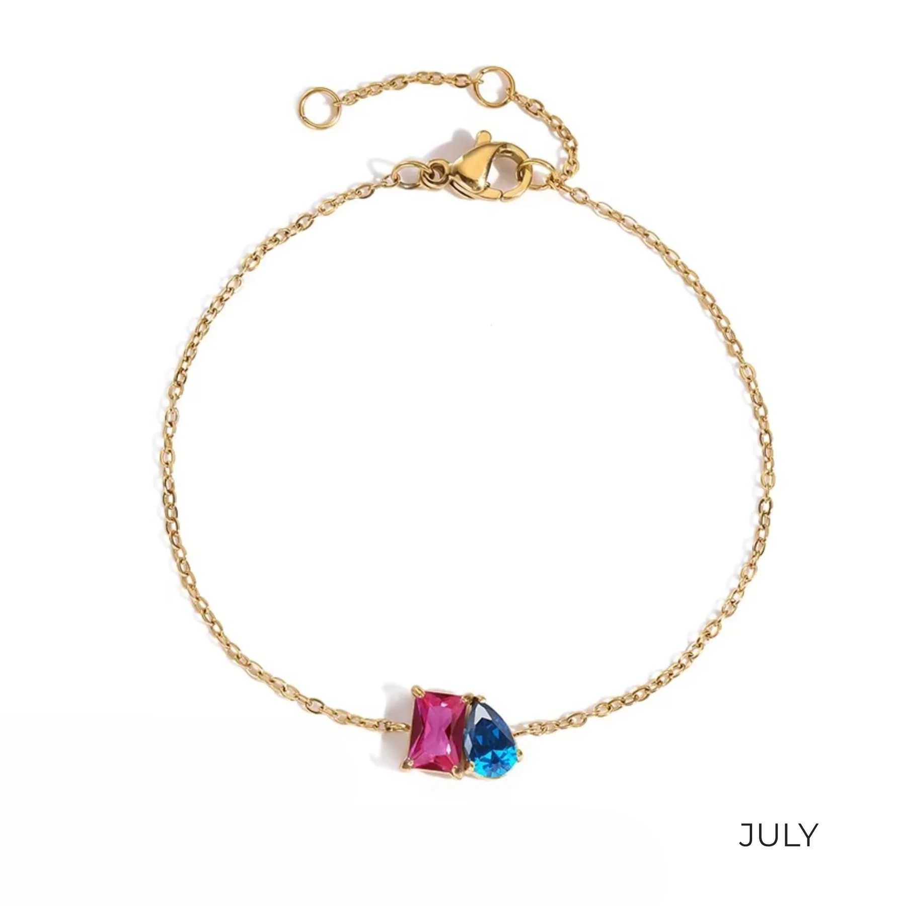 14K Gold Birthstone Bracelet