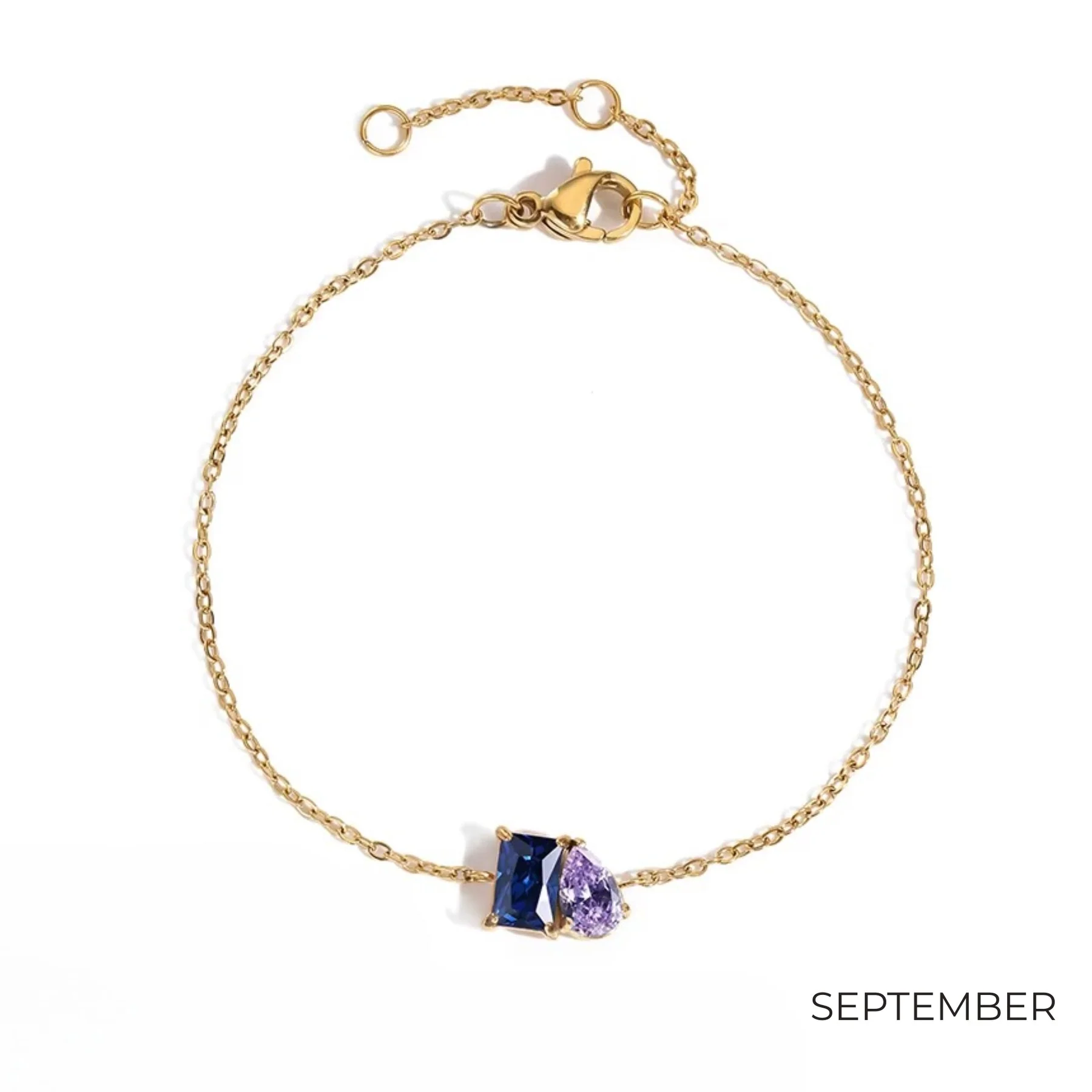 14K Gold Birthstone Bracelet