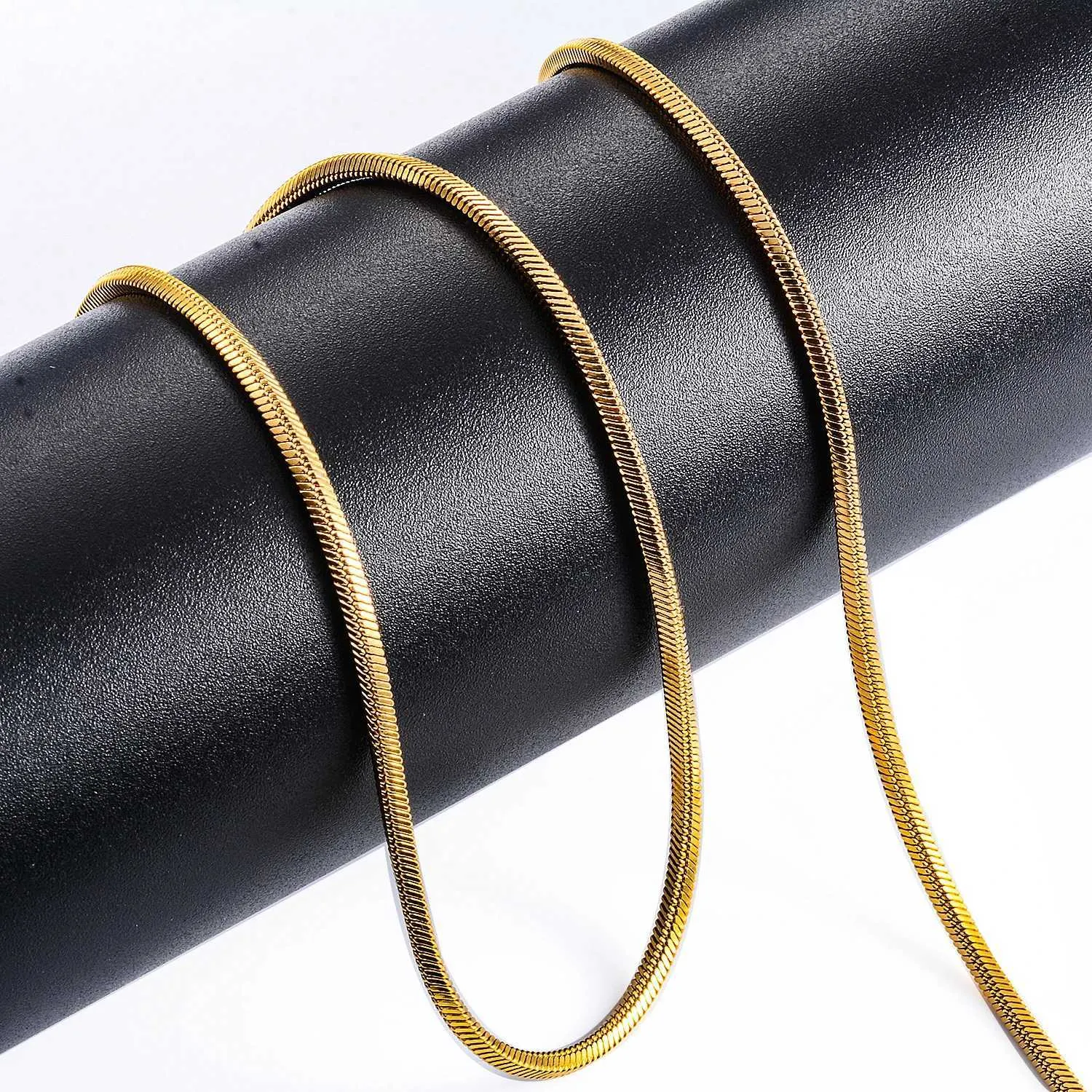 14K Gold Snake Chain(Square) – 1.2mm