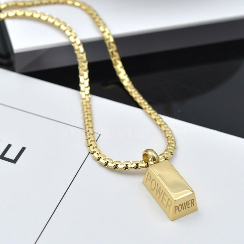 14K Gold “POWER” Necklace