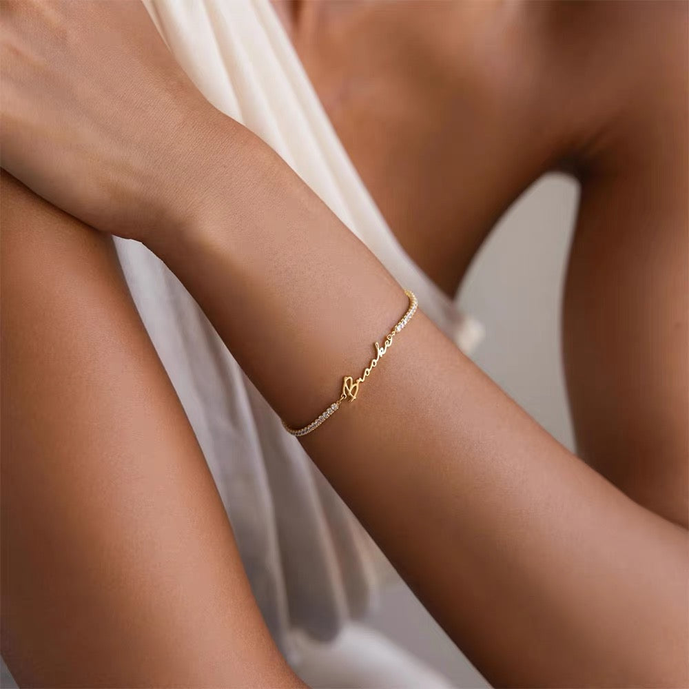 Custom Name Tennis Bracelet โ 14K Gold