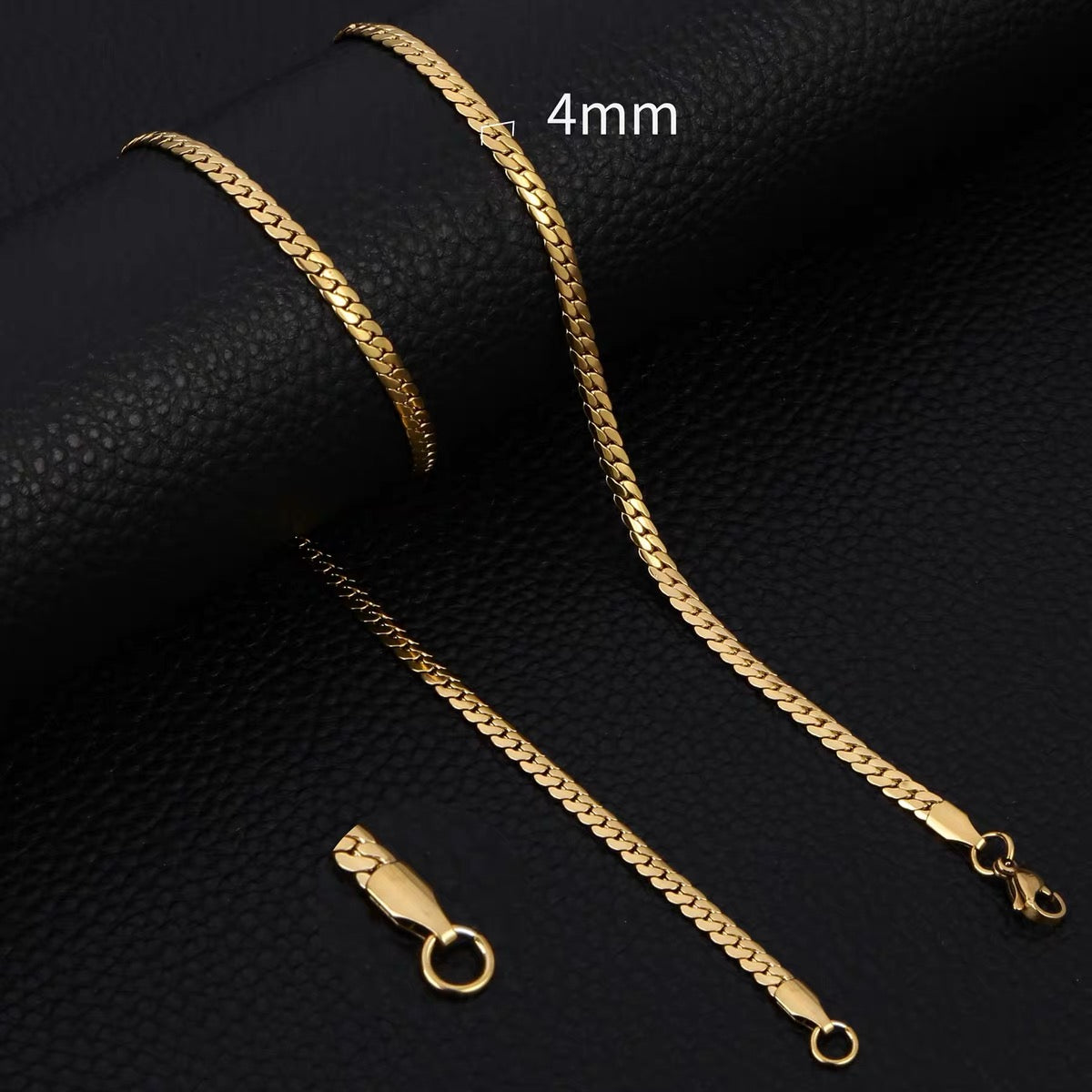 14K Gold Curb Chain Necklace (4mm)