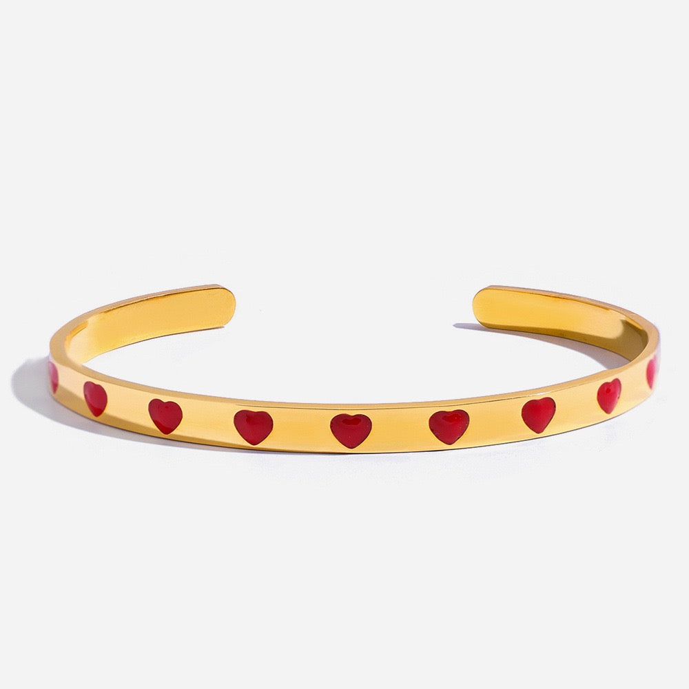 Heart Dot Cuff Bracelet-Everyday Luxury