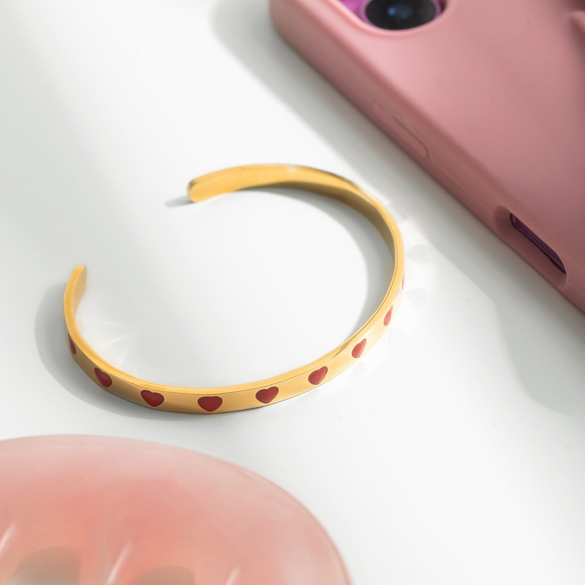 Heart Dot Cuff Bracelet-Everyday Luxury