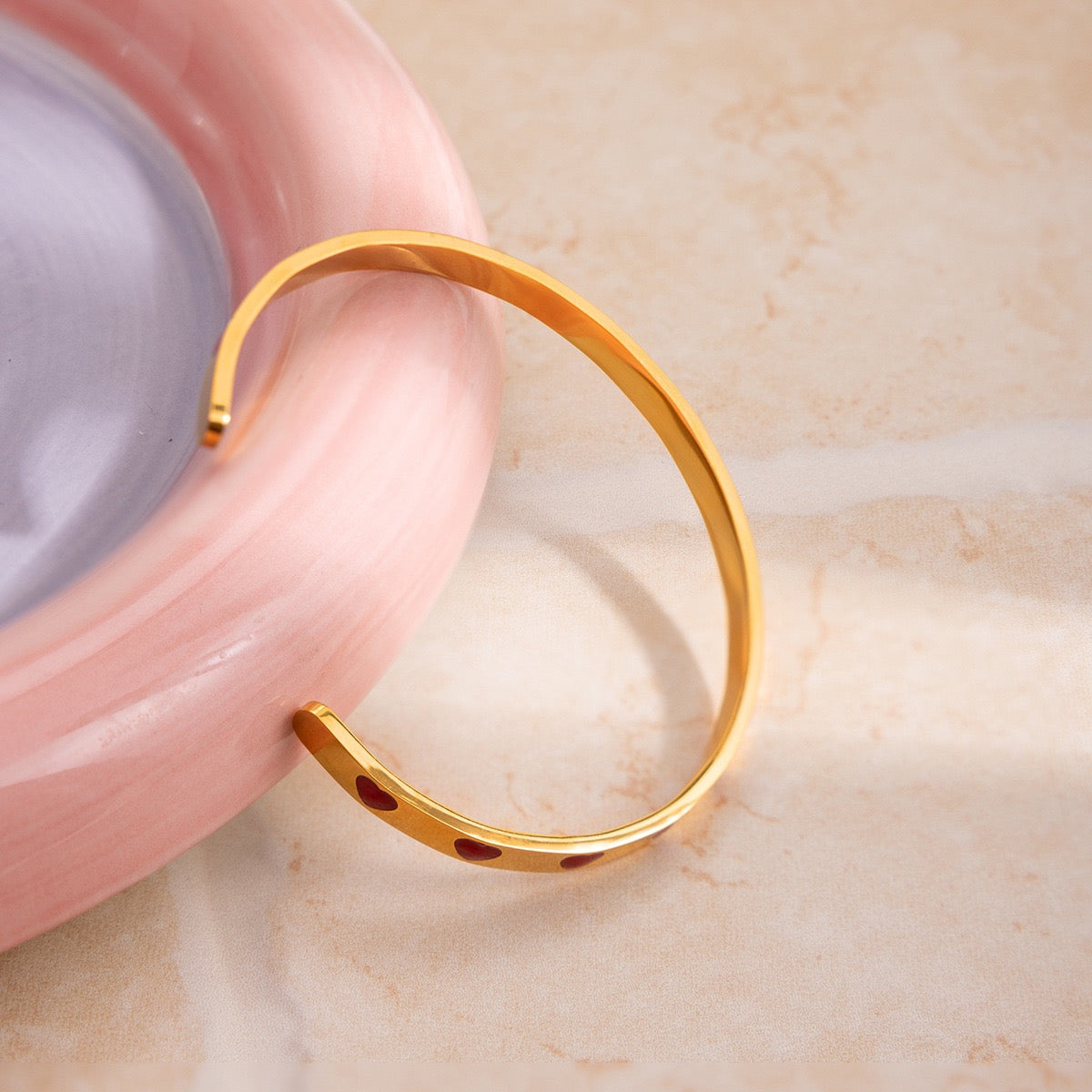 Heart Dot Cuff Bracelet-Everyday Luxury