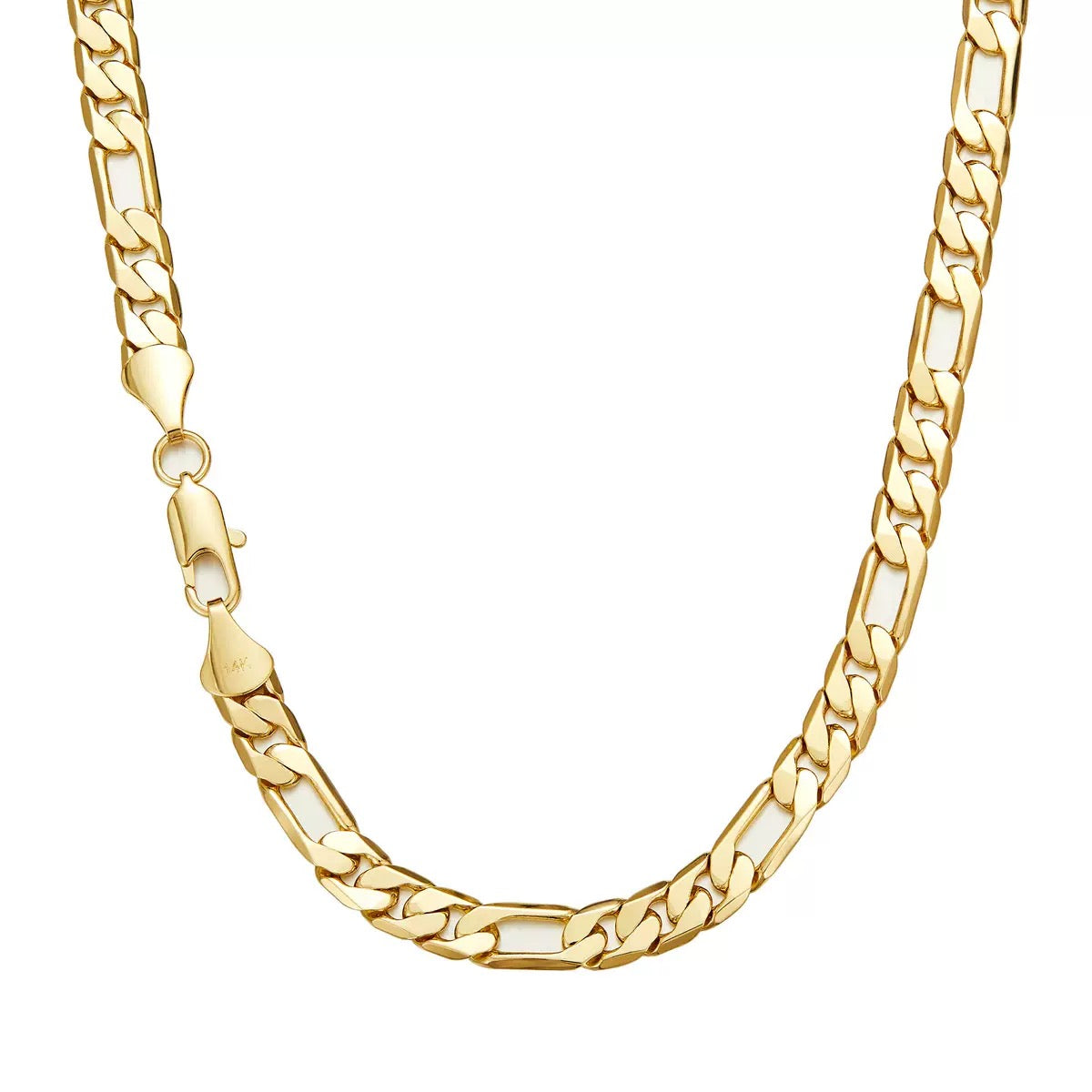 Thin Figaro Necklace in 14K Gold
