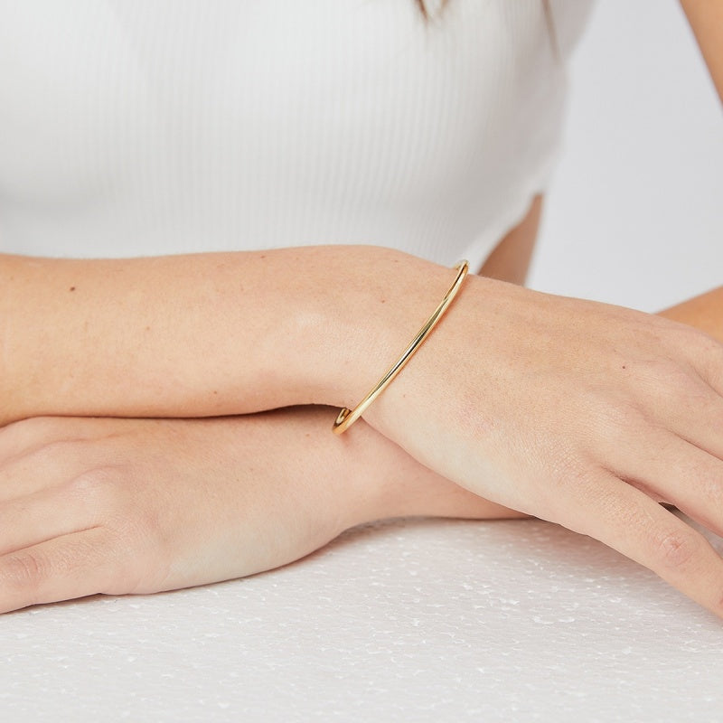 Classic 14K Gold Open Cuff Bracelet