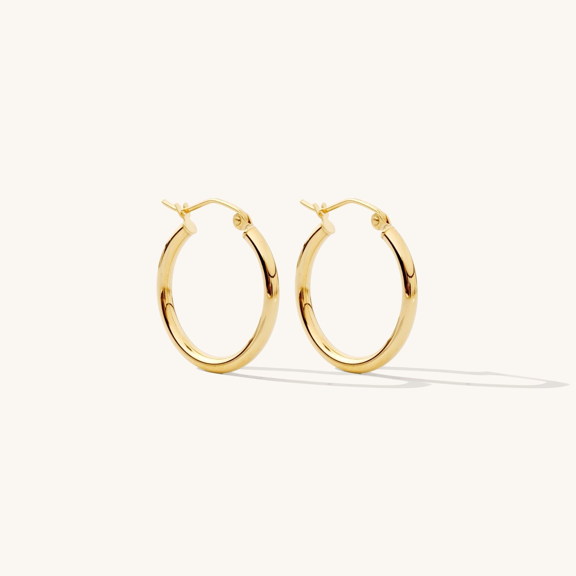 Everyday Hoop Earrings - 14k Solid Gold
