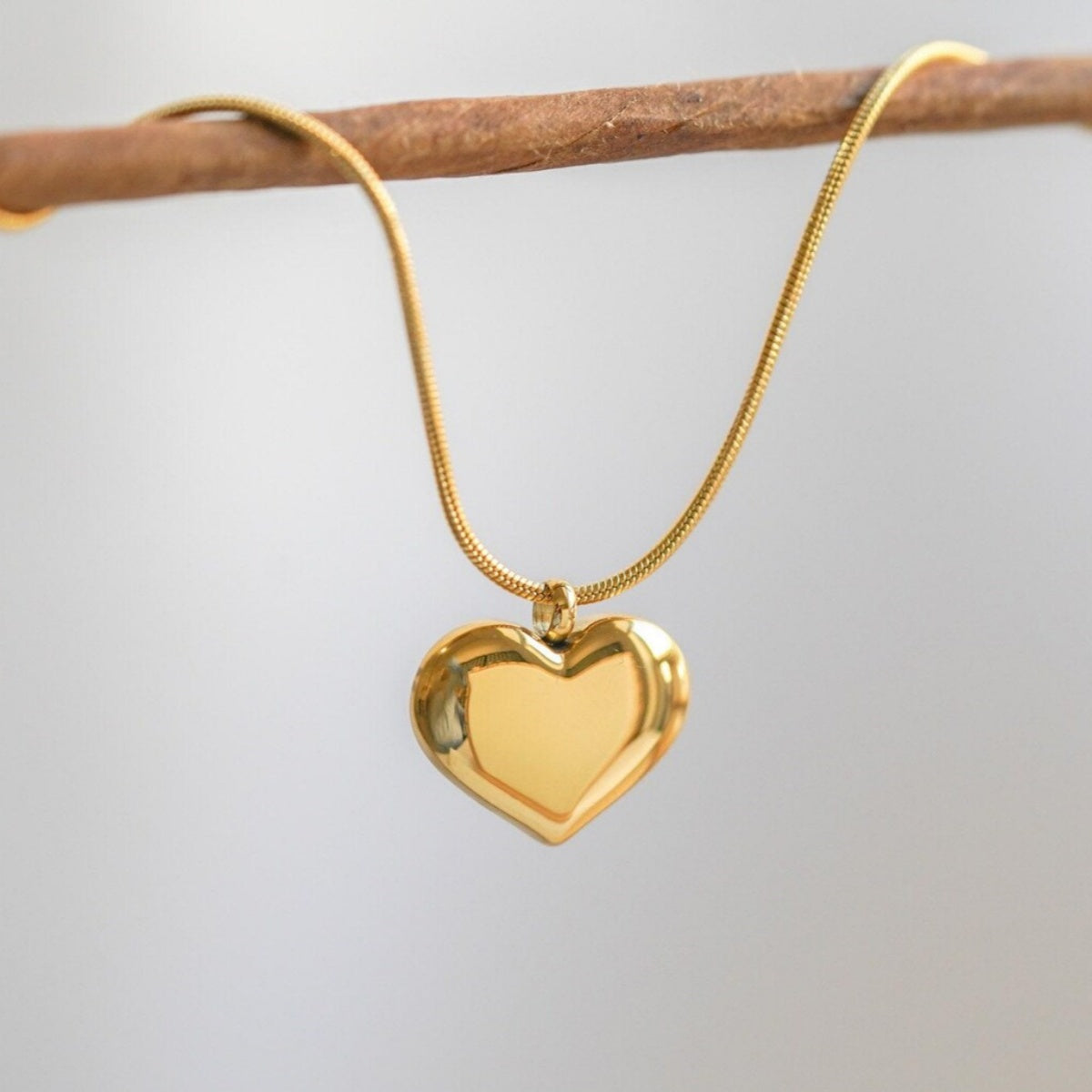 14K Gold Heart Pendant Necklace