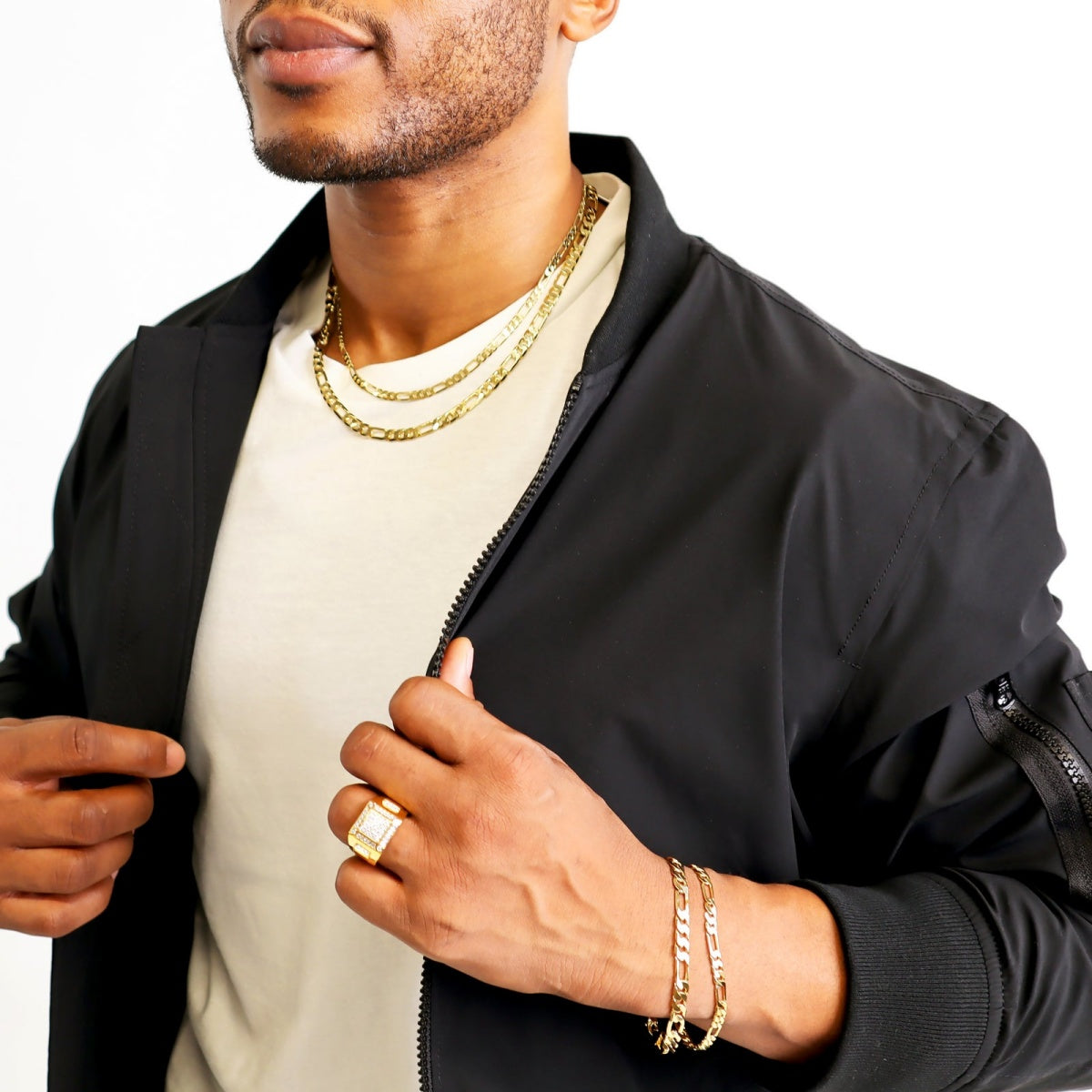 14K Gold Figaro Chain Necklace – Italian Style Unisex Chain 2mm–10mm