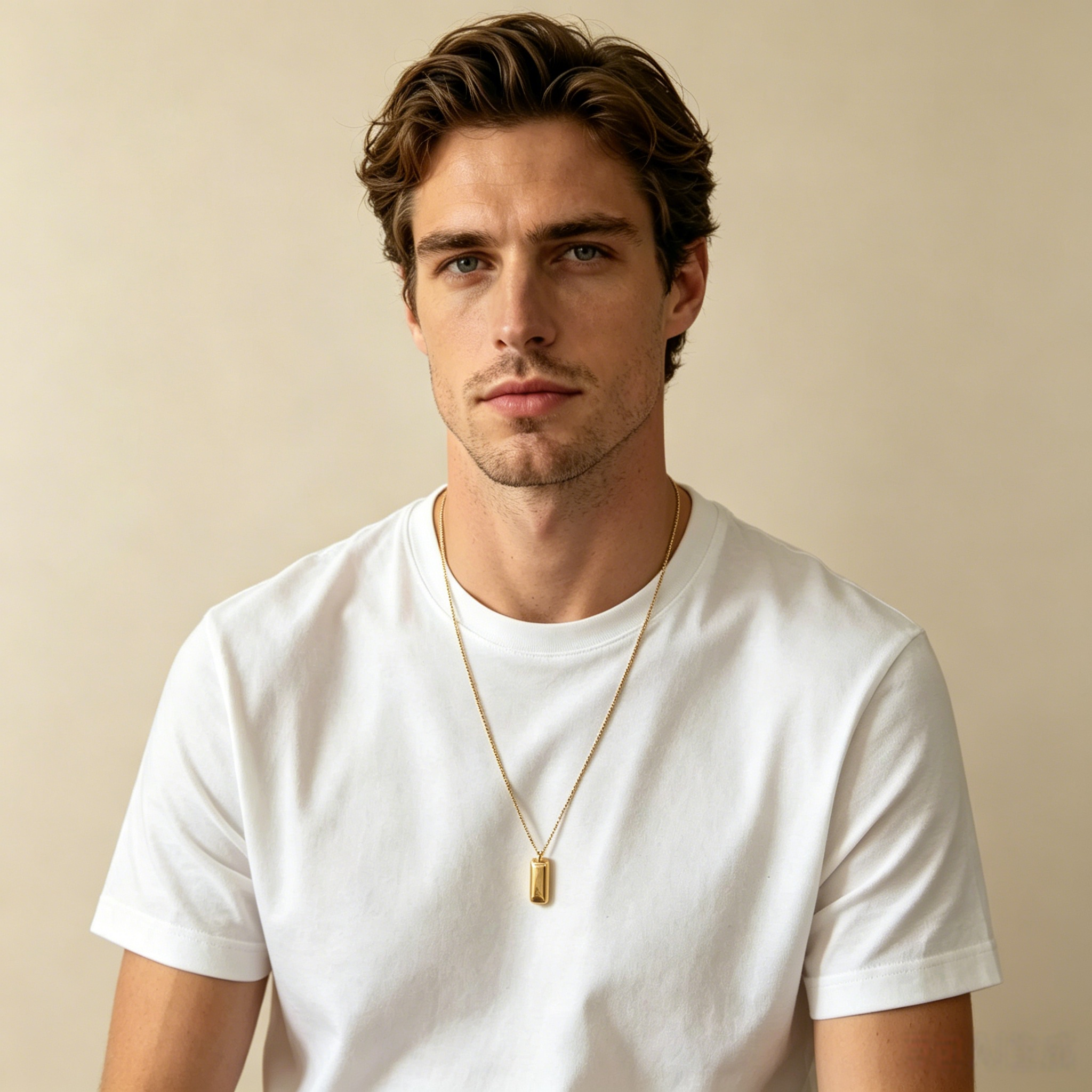14K Gold Bar Pendant Necklace – Minimalist Everyday Gold Necklace