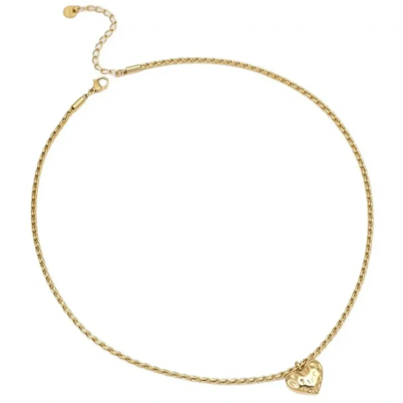 14K Gold Molten Heart Necklace