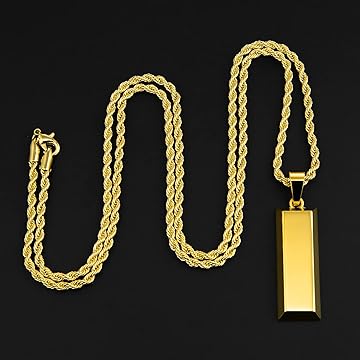 14K Gold Bar Pendant Necklace — Bold, Modern & Eye-Catching
