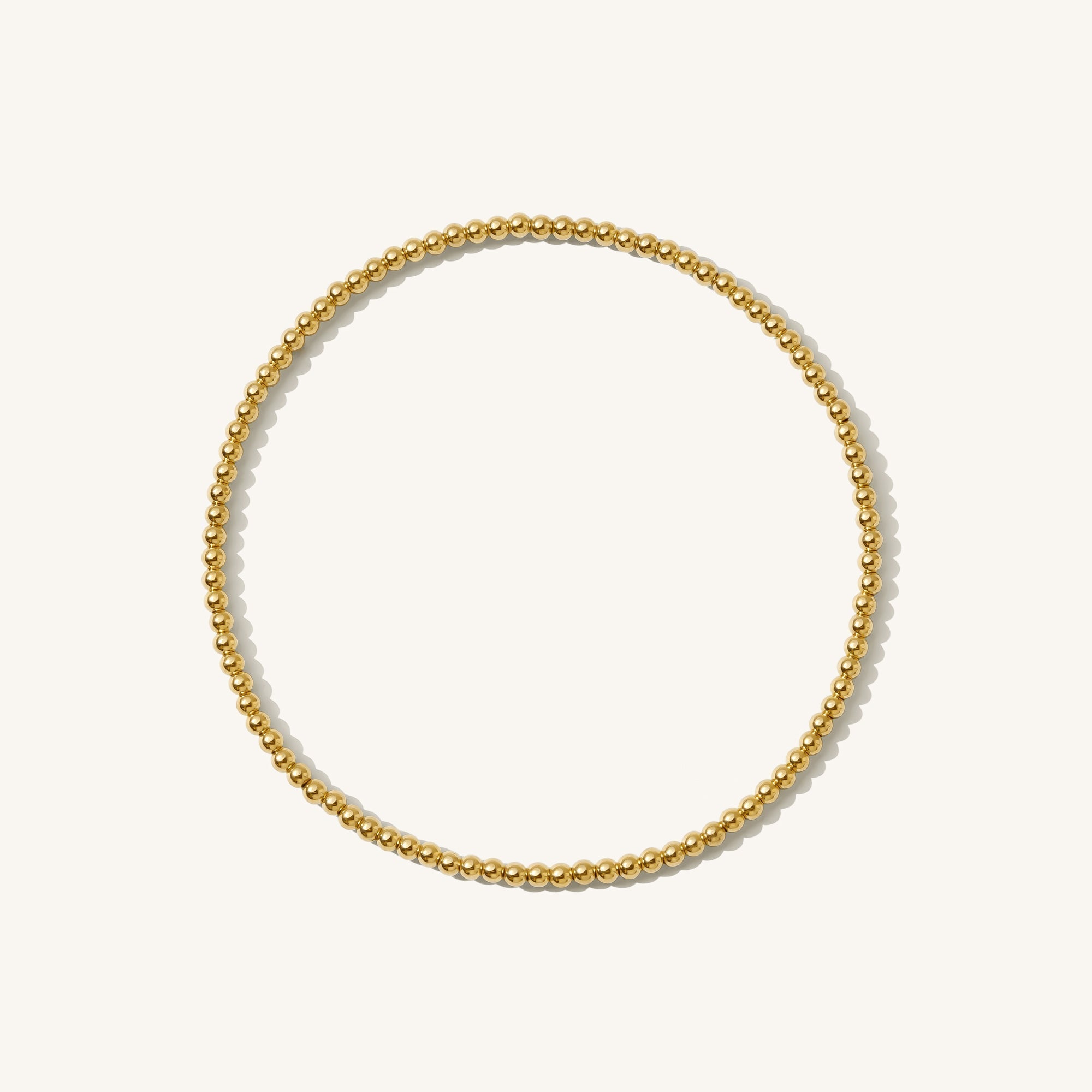14K Gold Stretch Bead Bracelet