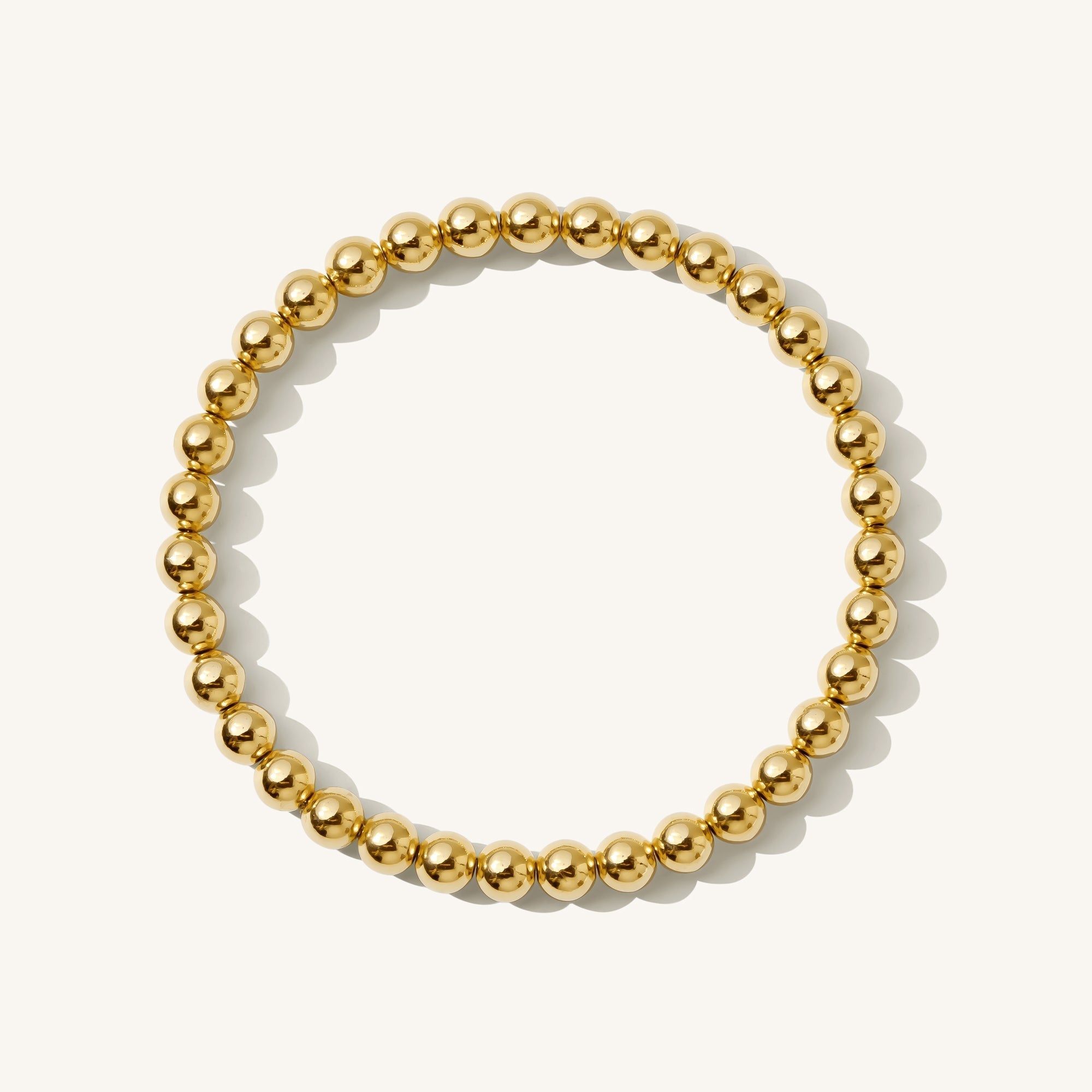 14K Gold Stretch Bead Bracelet