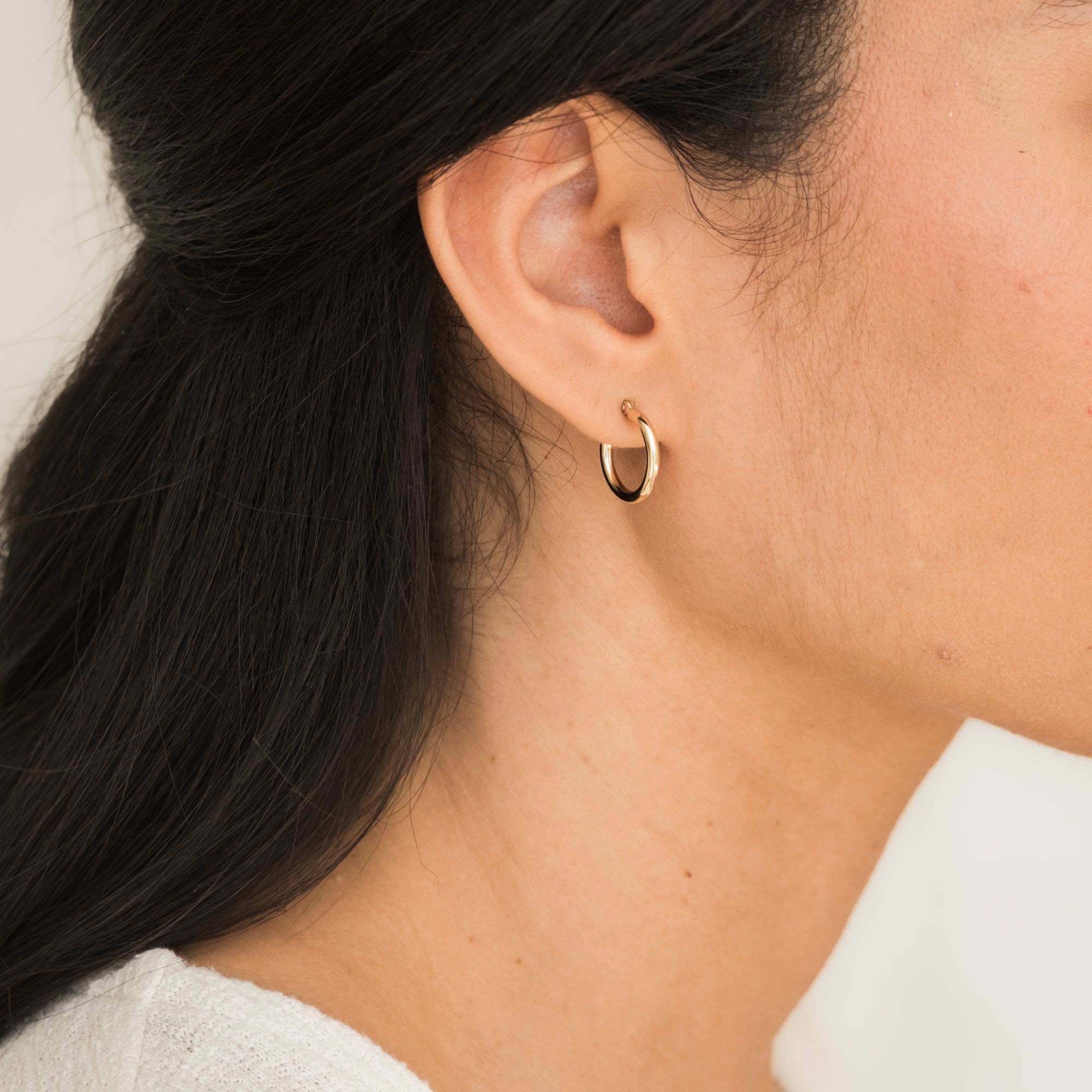 Everyday Hoop Earrings - 14k Solid Gold