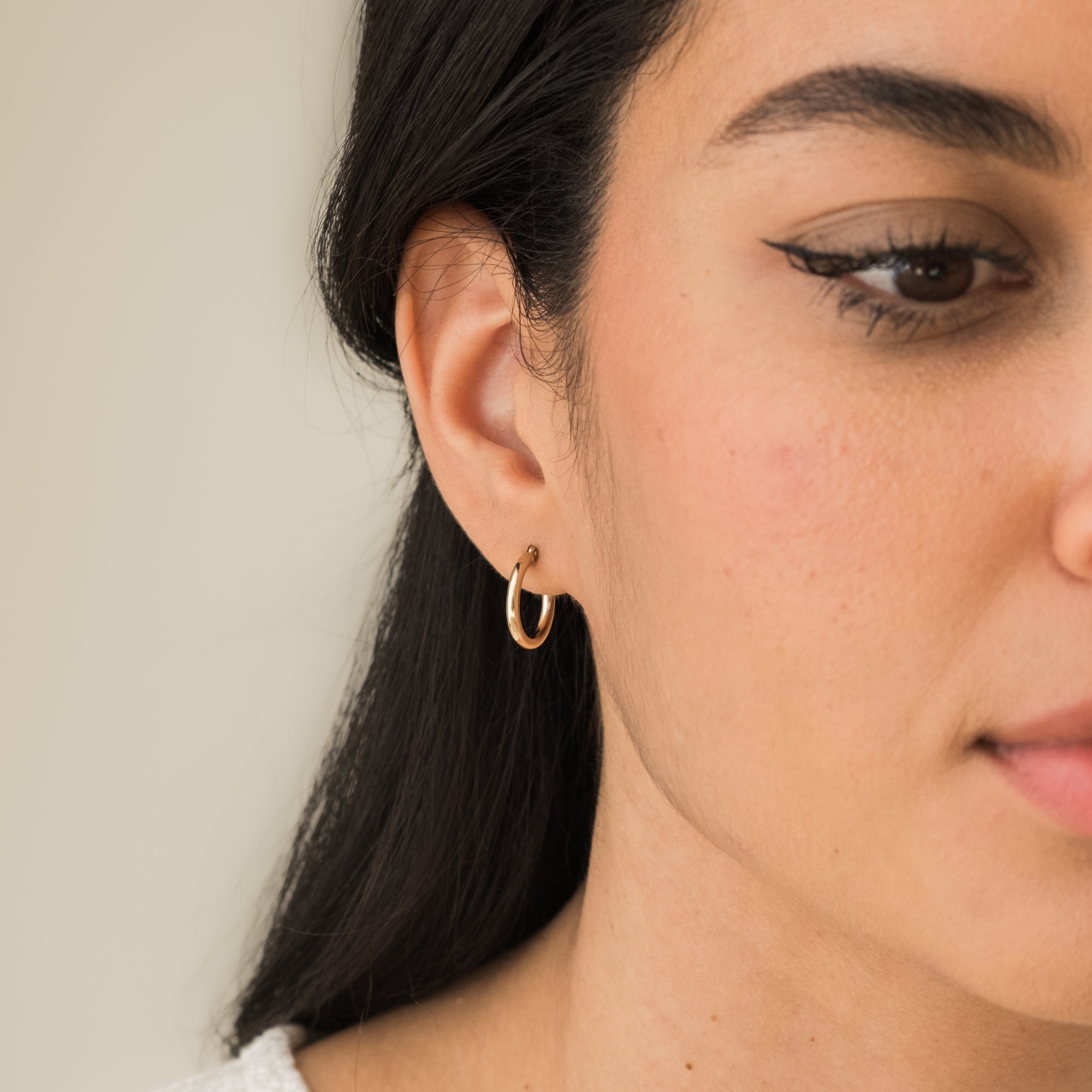 Everyday Hoop Earrings - 14k Solid Gold