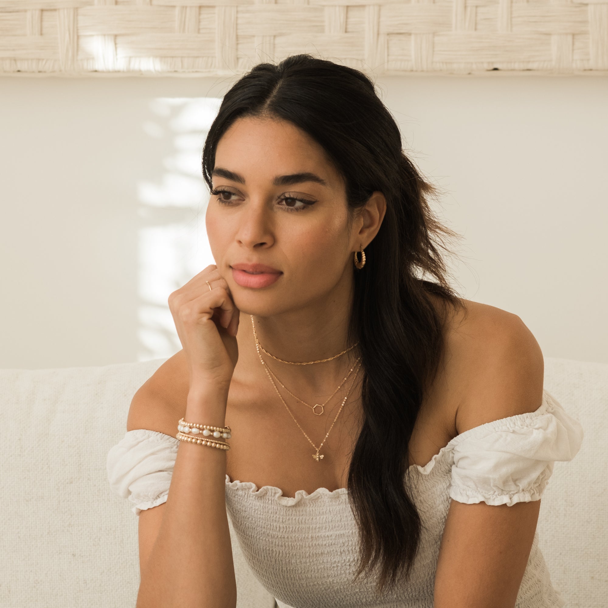 14K Gold Honey Bee Necklace