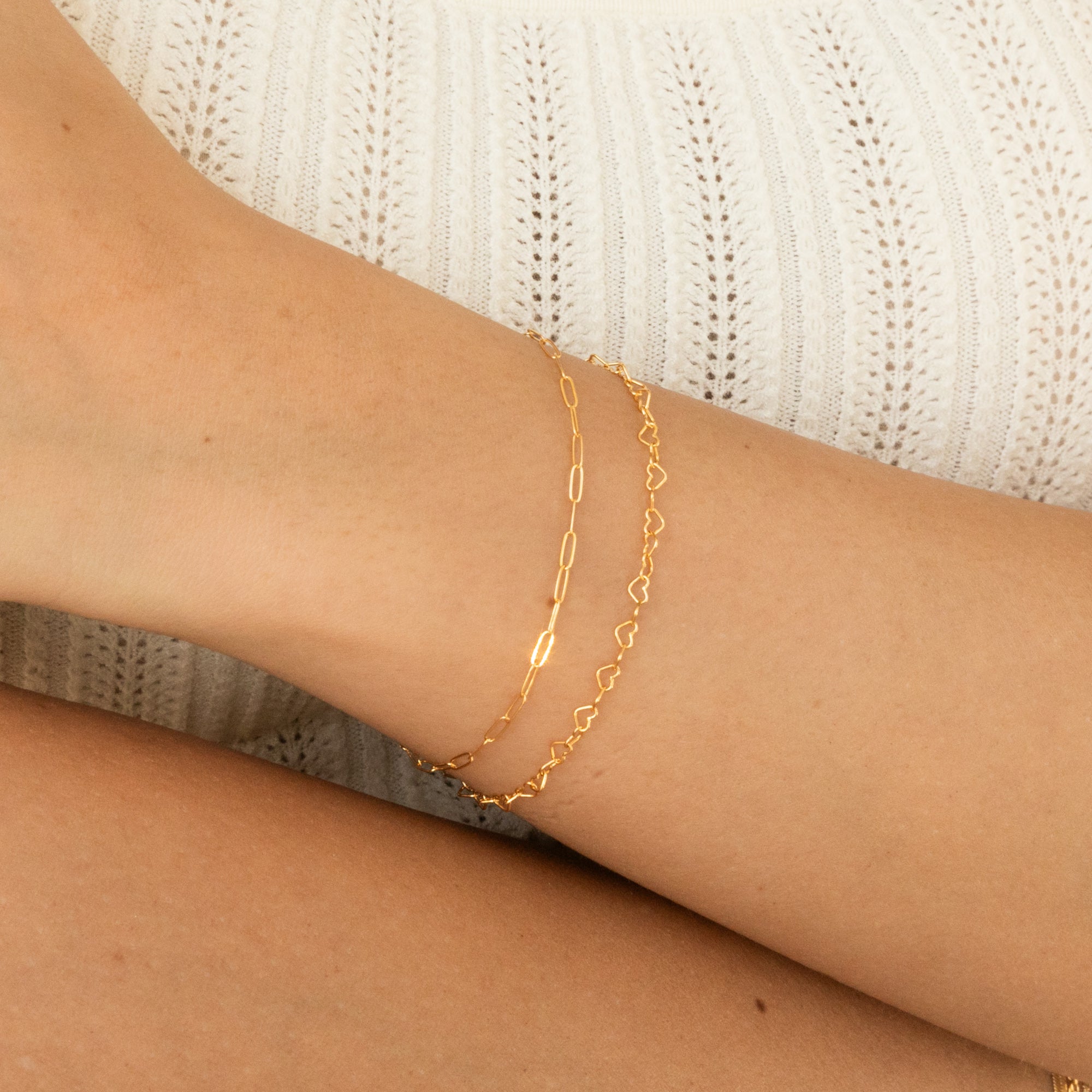 Dainty Heart Chain Bracelet