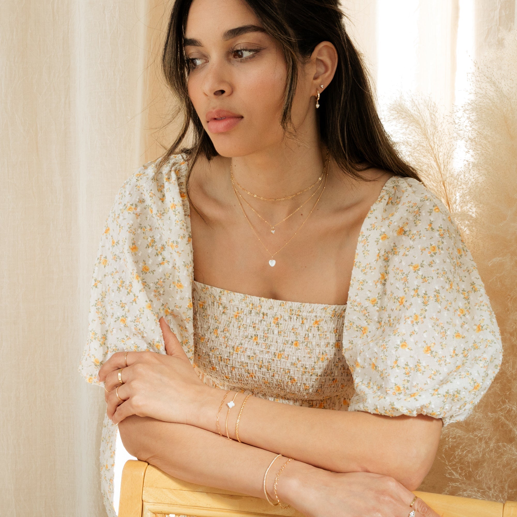 Tiny Heart CZ Hoop Earrings