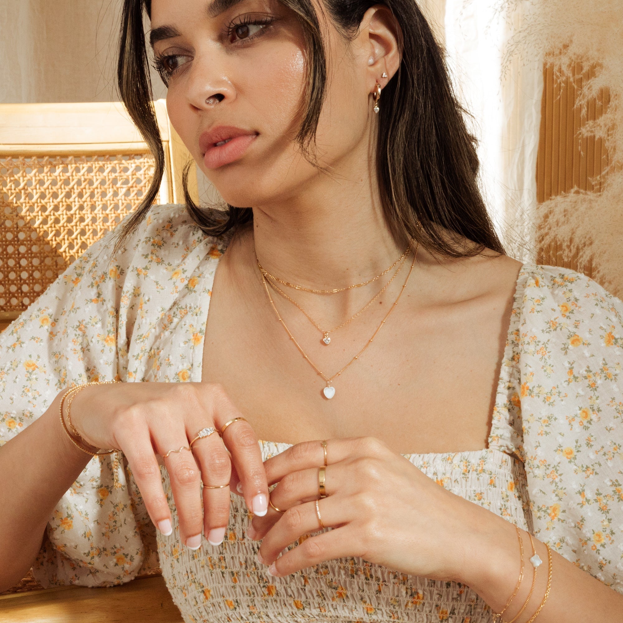 Tiny Heart CZ Hoop Earrings