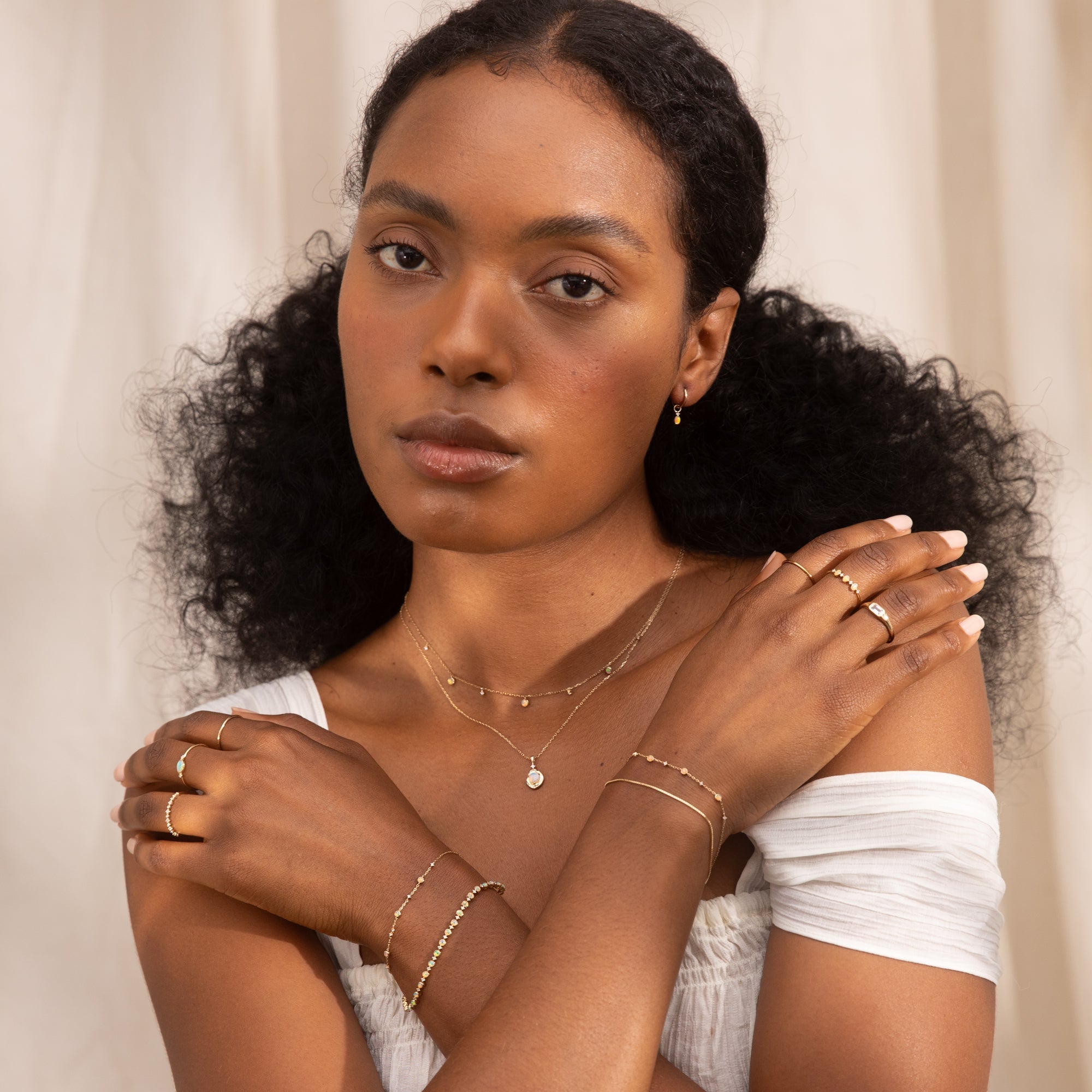 Opal Pebble Necklace - Reversible