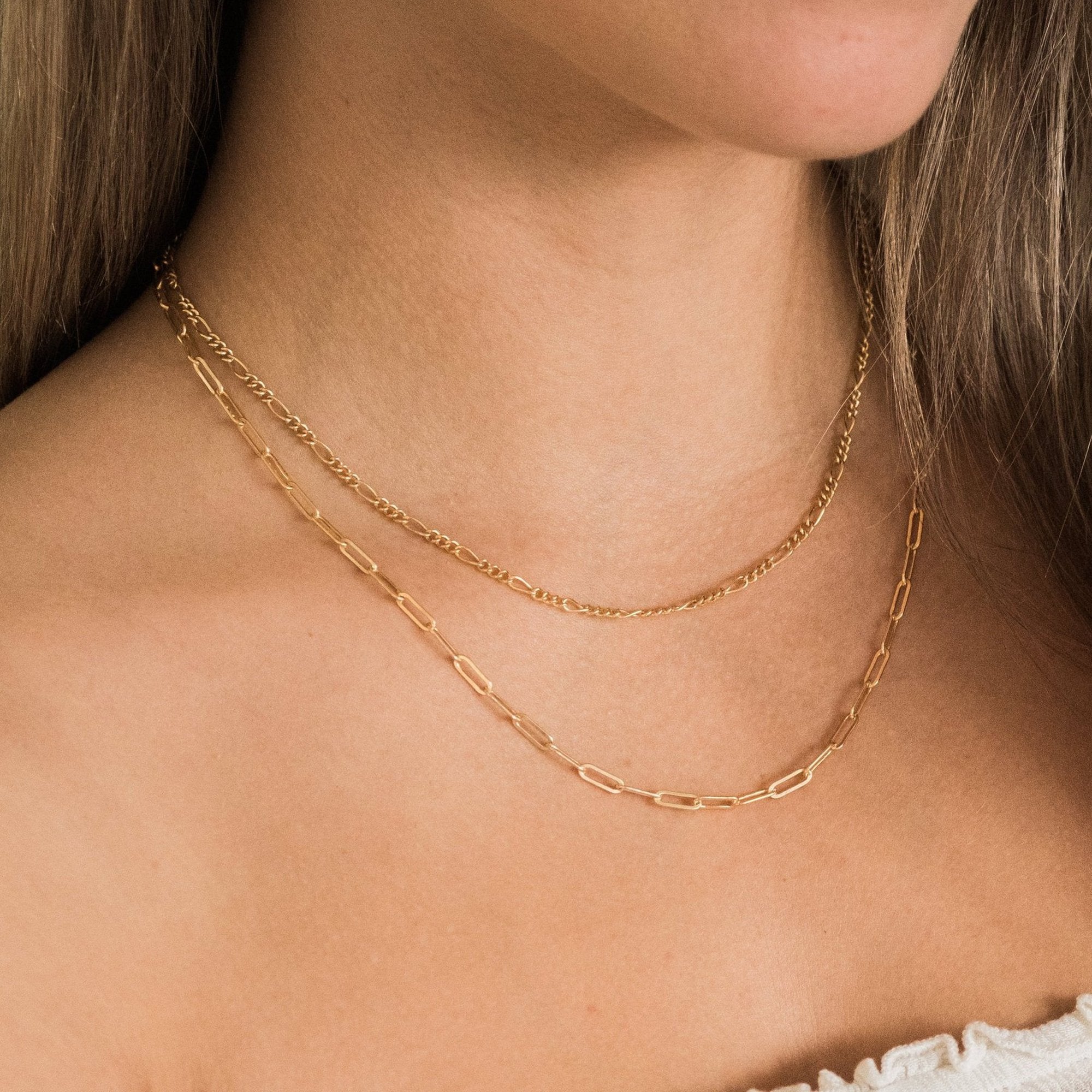14K Gold Paperclip Chain Necklace