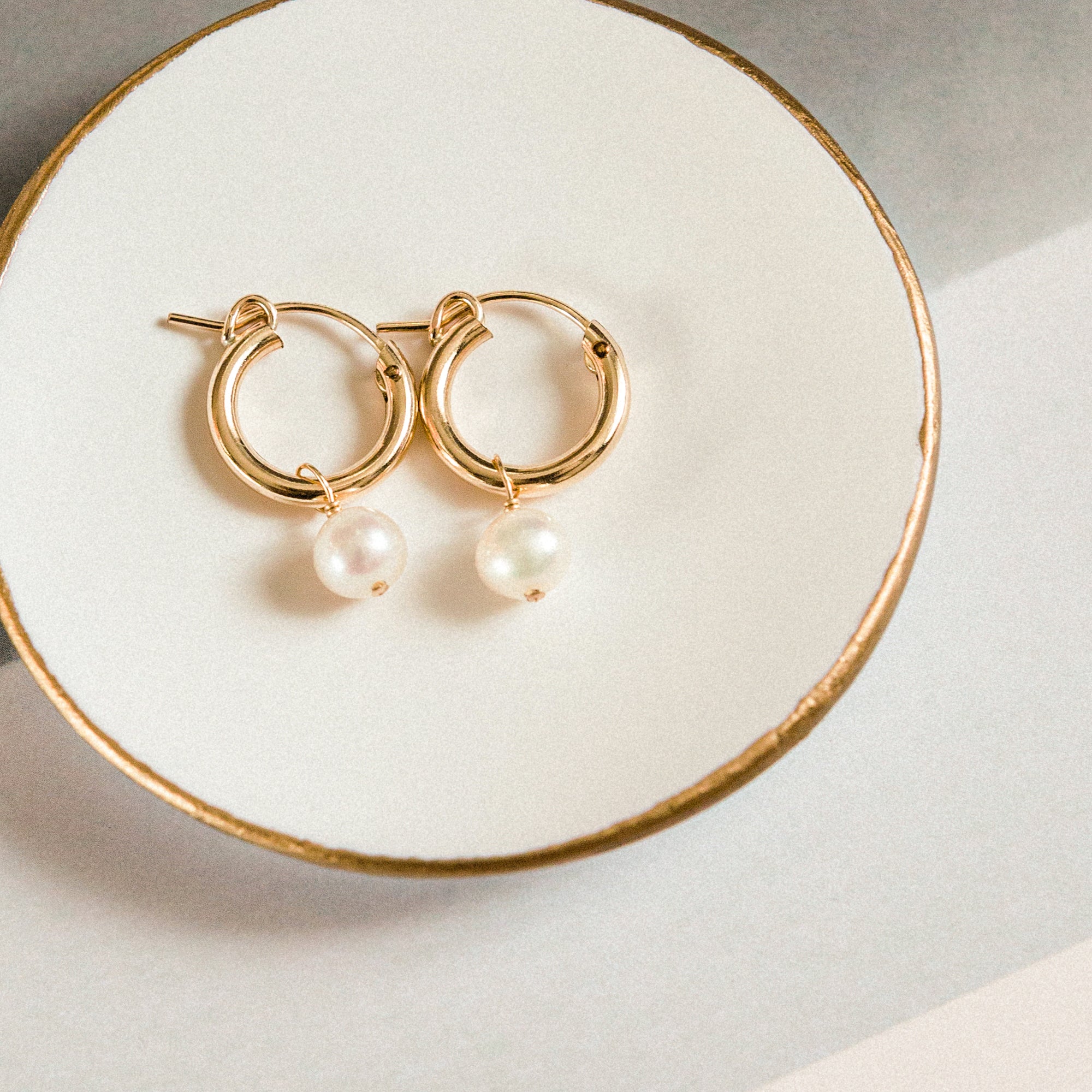 Pearl Hoop Earrings