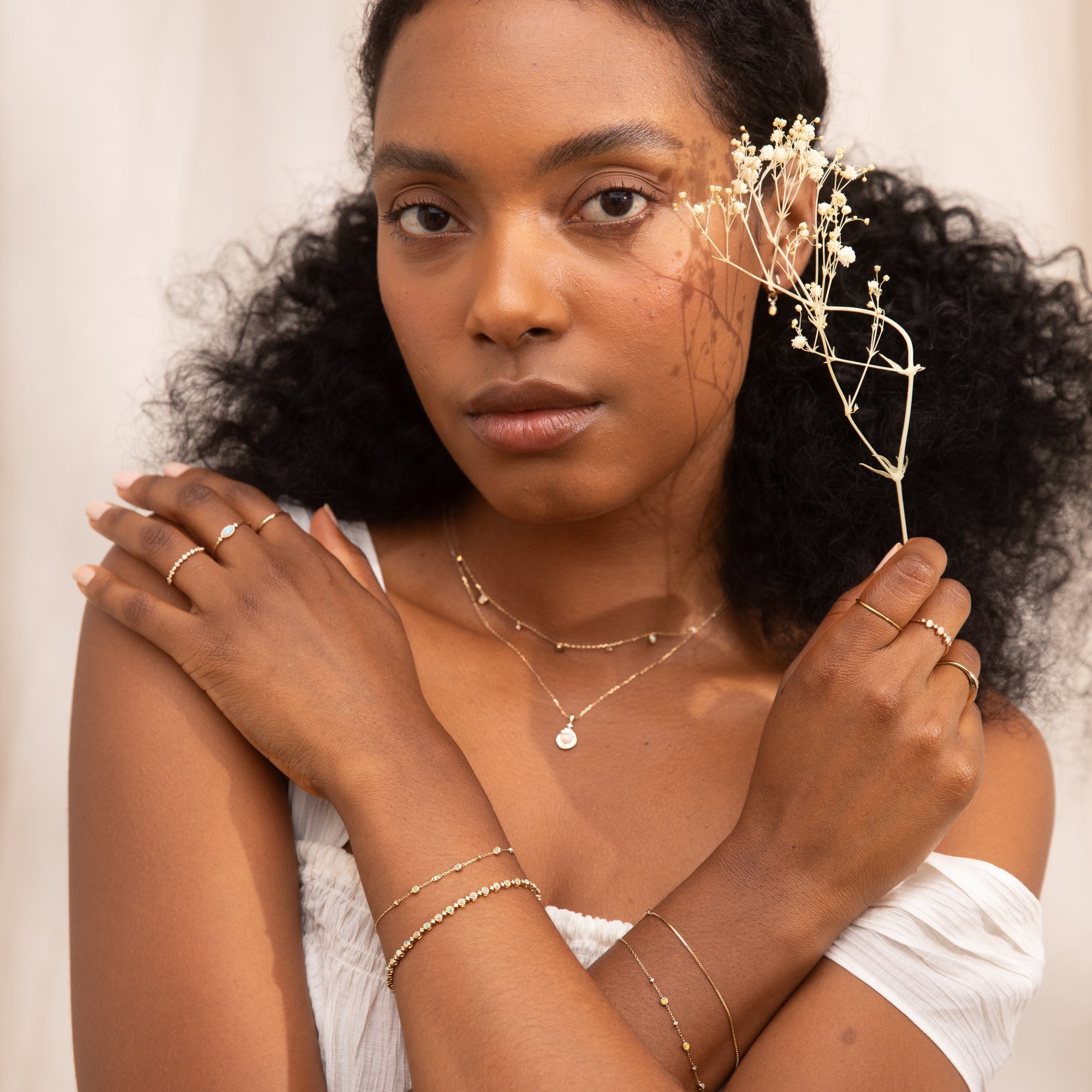 Opal + Diamond Station Bracelet - Reversible