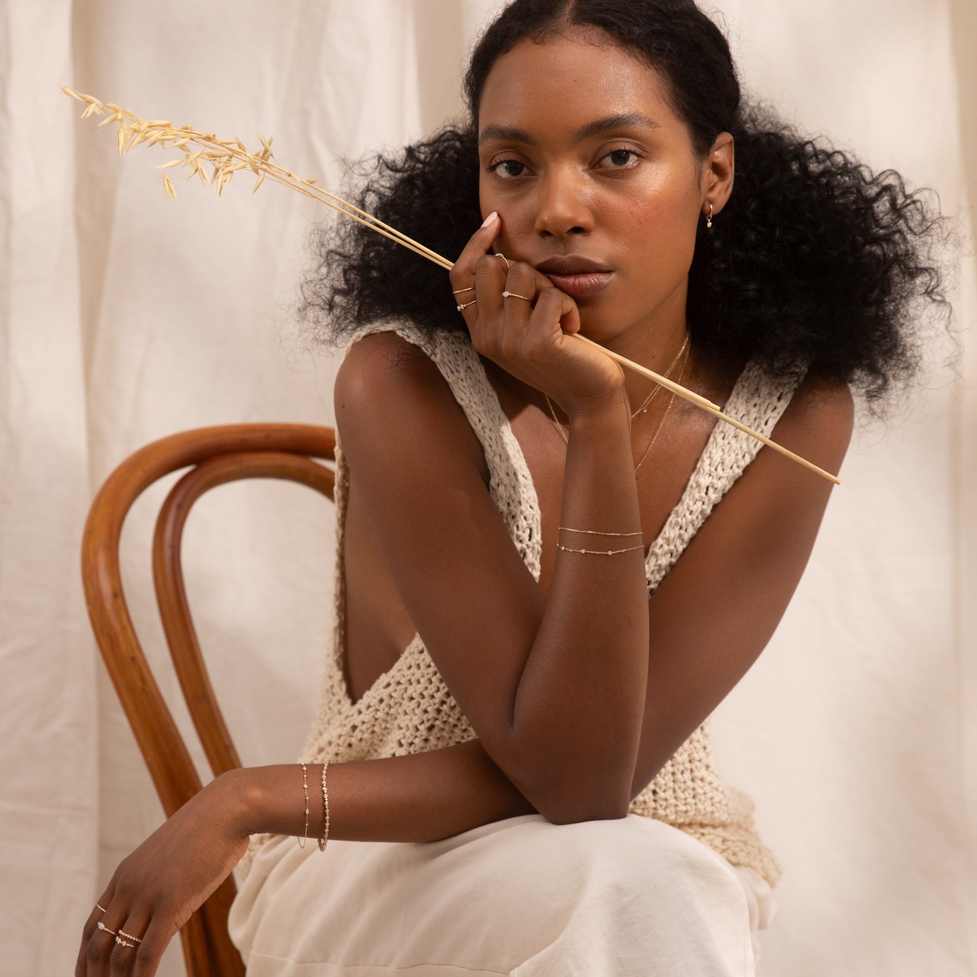 Opal + Diamond Station Bracelet - Reversible