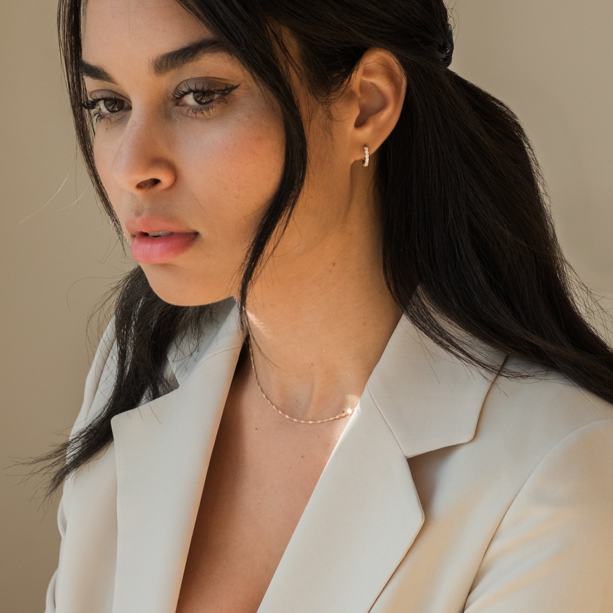 14K Gold Singapore Chain Necklace