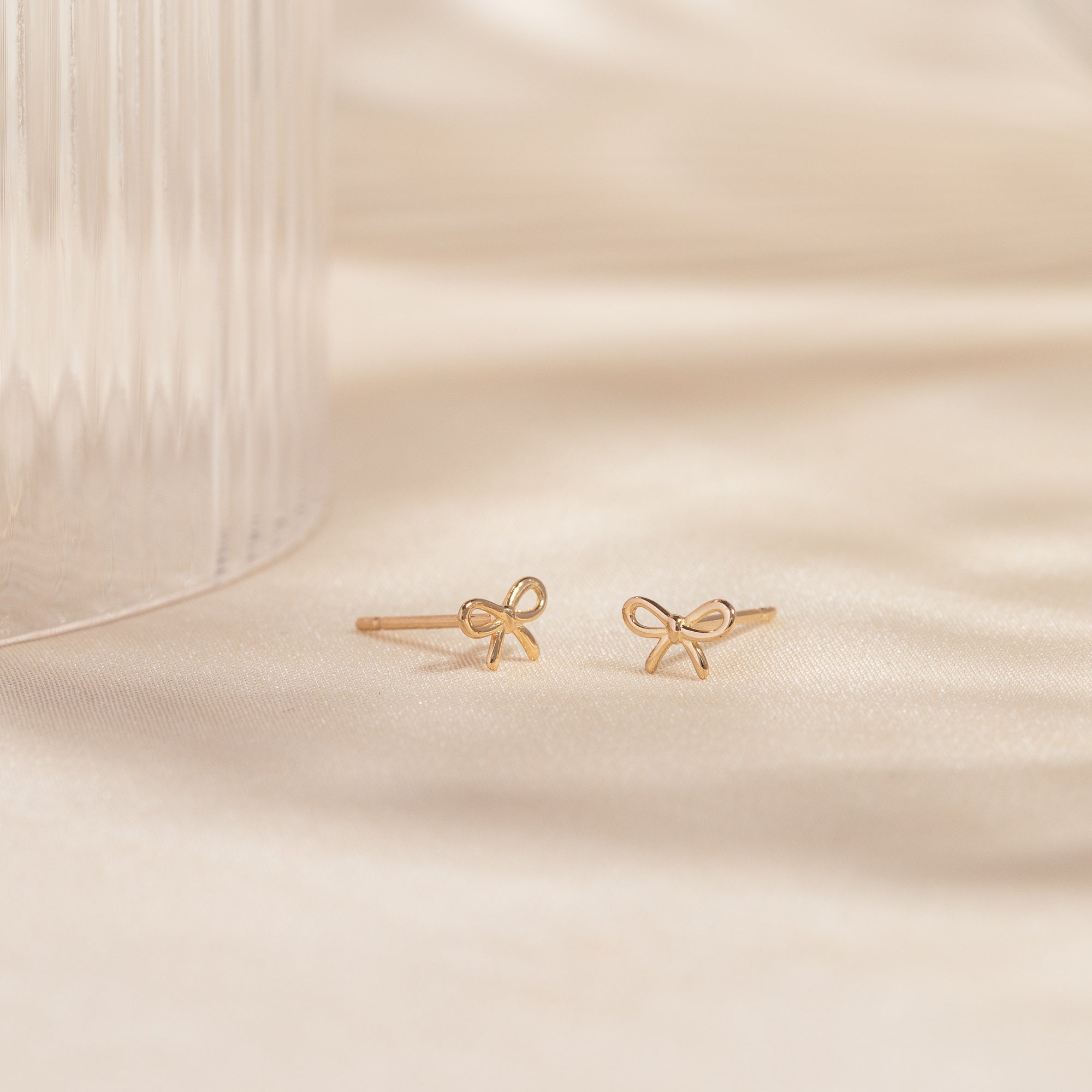 Tiny Bow Stud Earrings