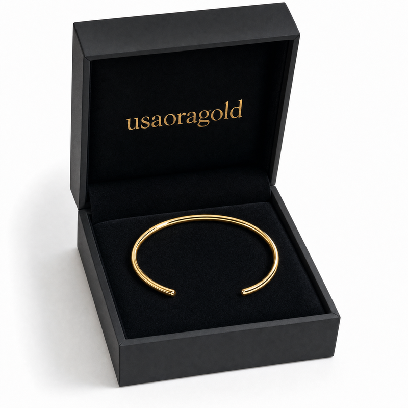 Classic 14K Gold Open Cuff Bracelet