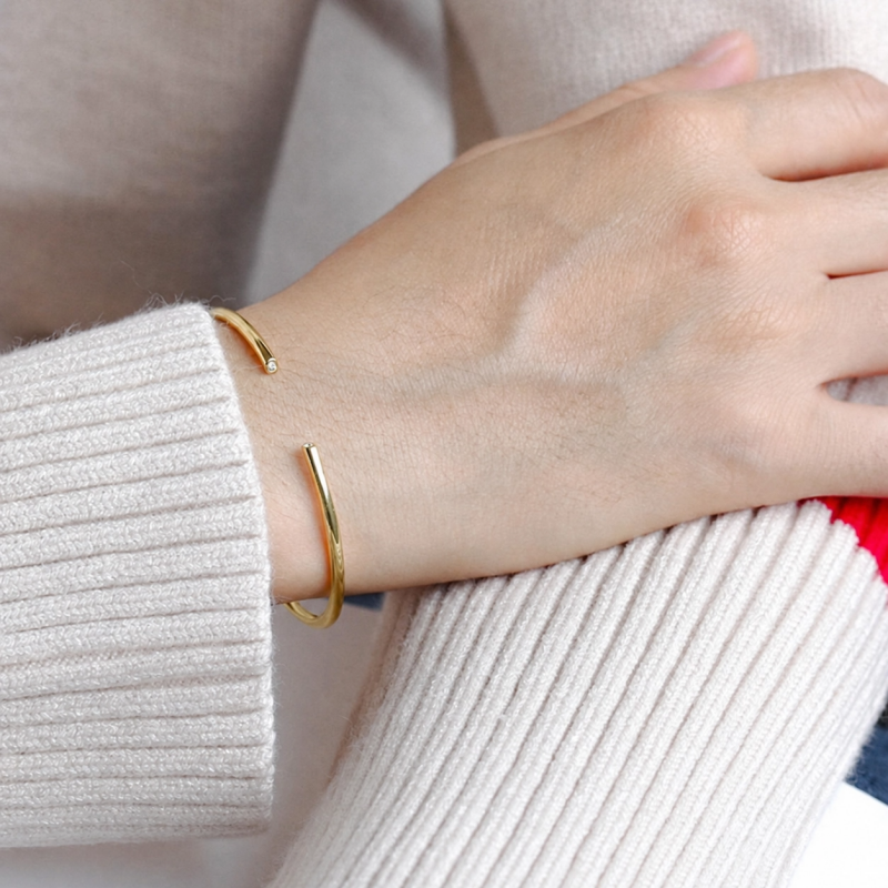Classic 14K Gold Open Cuff Bracelet