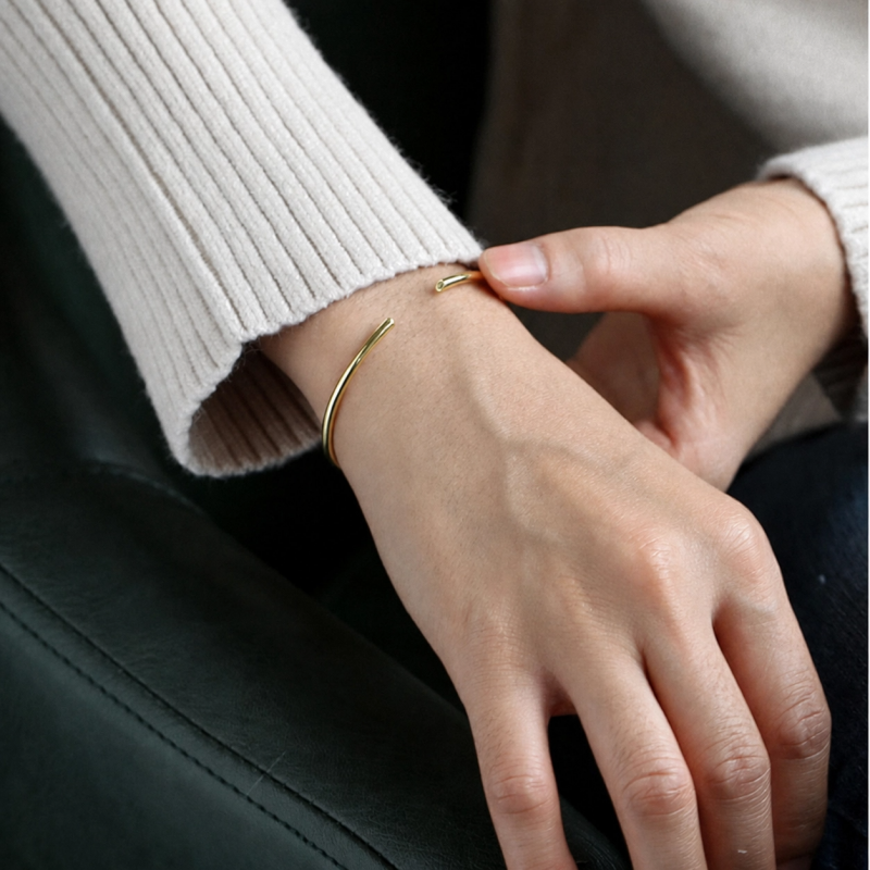 Classic 14K Gold Open Cuff Bracelet