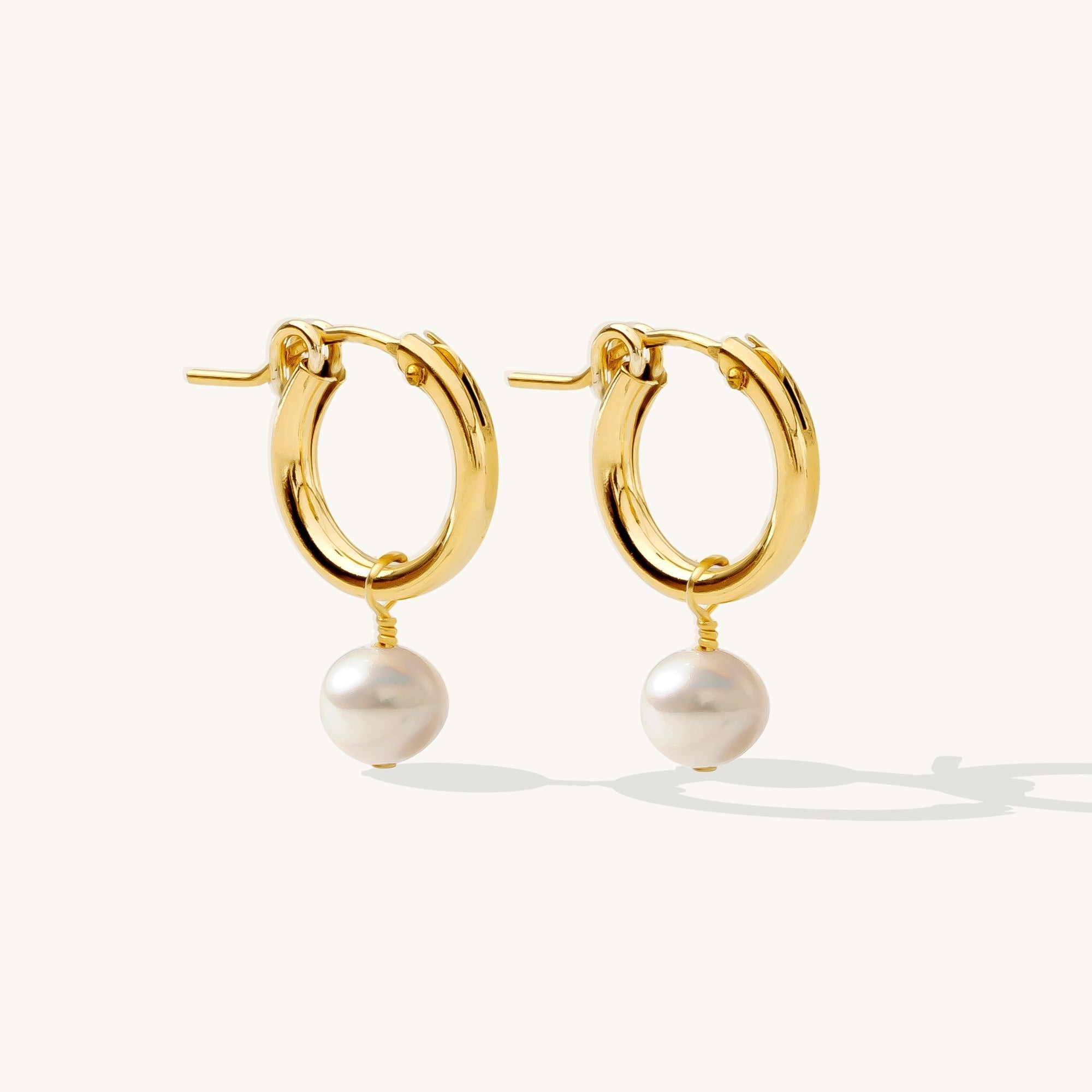 Pearl Hoop Earrings