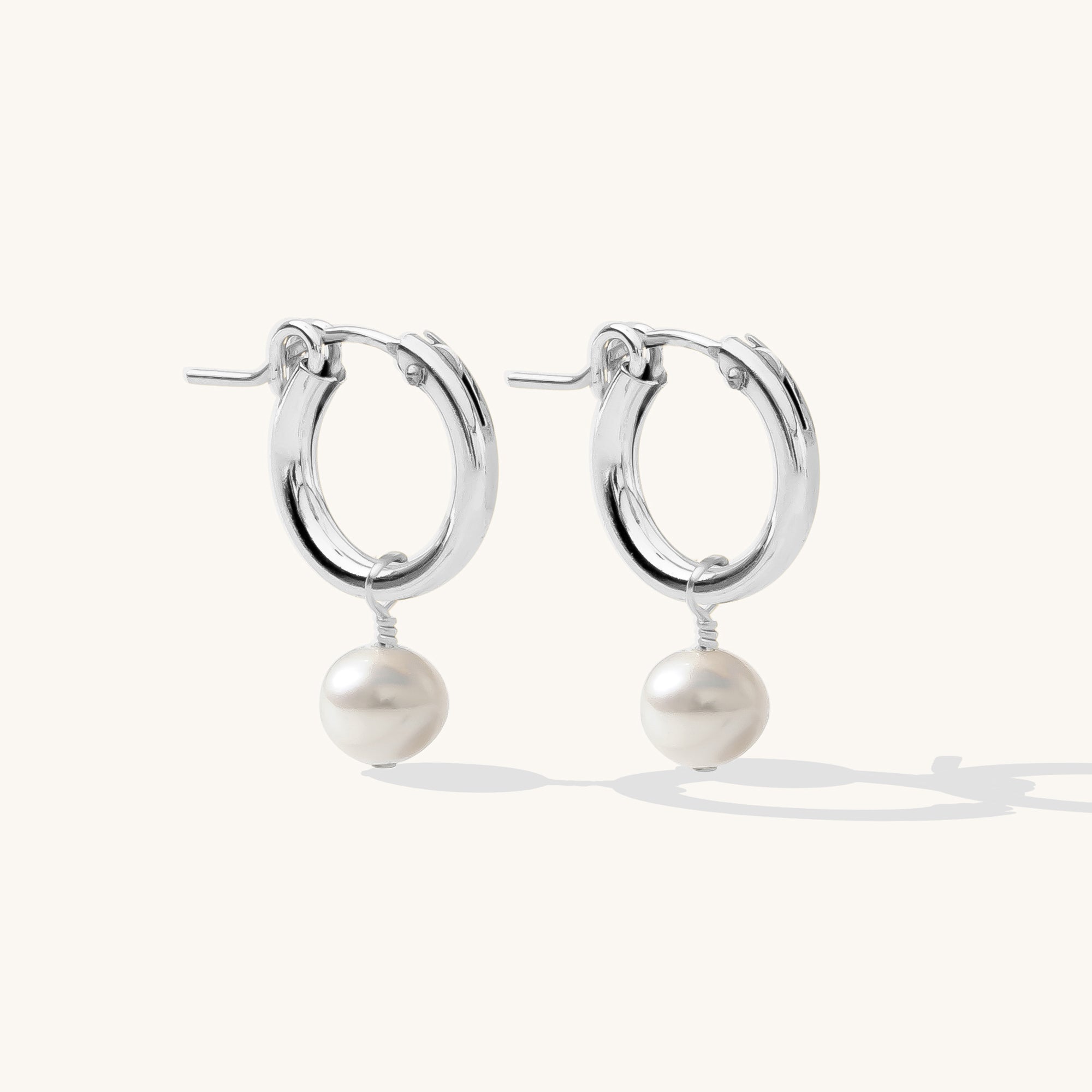 Pearl Hoop Earrings