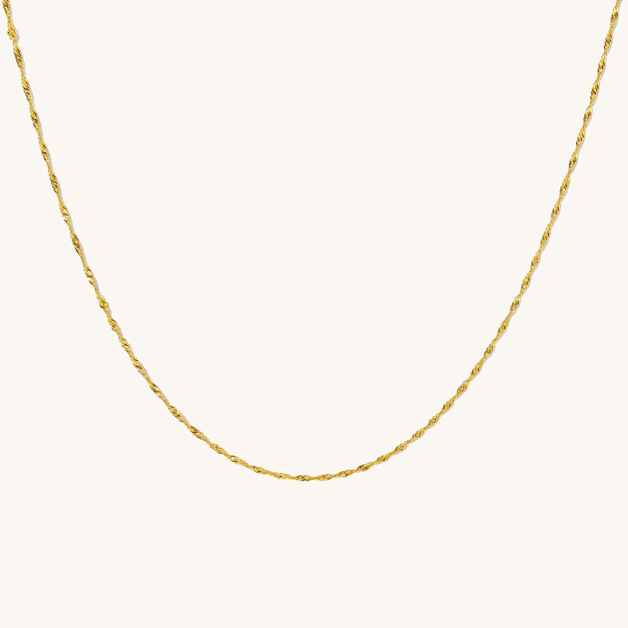 14K Gold Singapore Chain Necklace