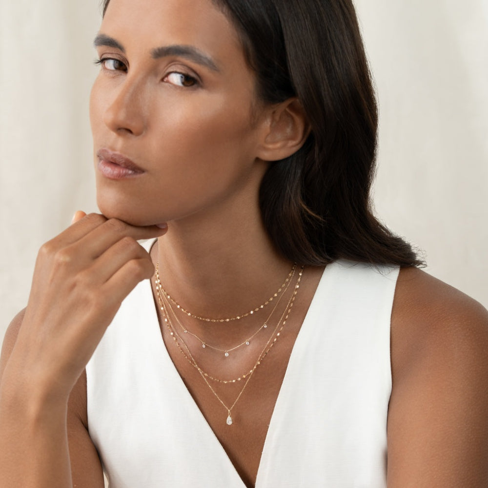 14K Gold Petal Chain Necklace – Everyday Elegance
