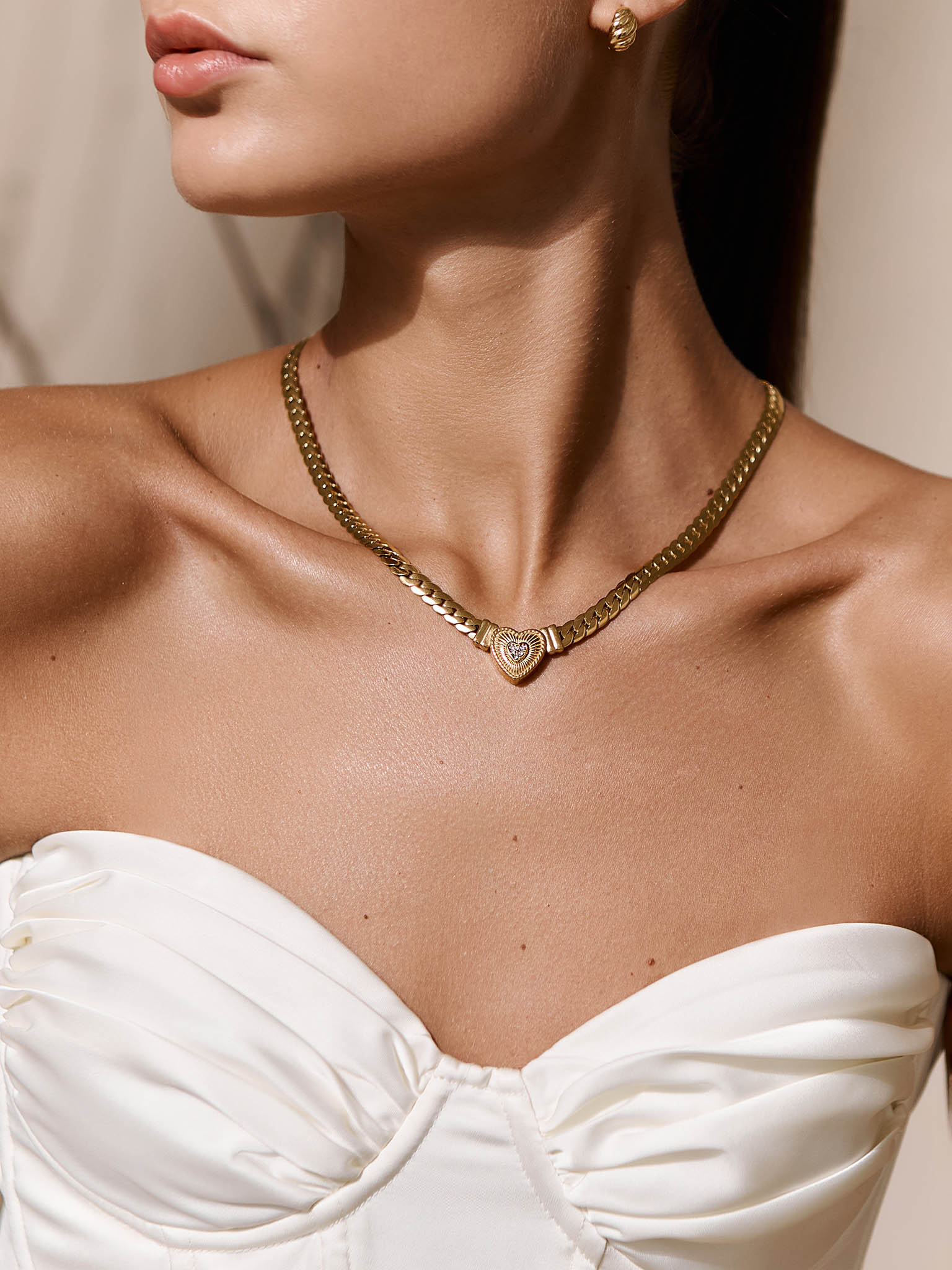 14K Gold Heart Pendant Necklace